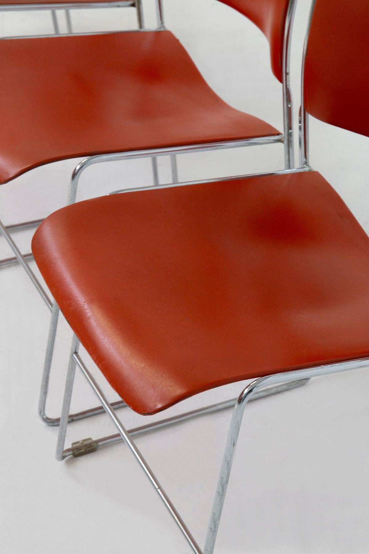 Set aus sechs Stühlen, Modell 40/4, von David Rowland (Moderne der Mitte des Jahrhunderts)