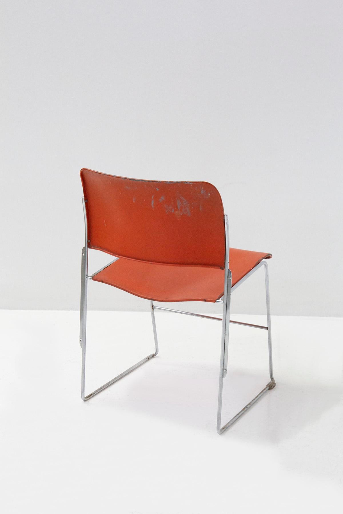 Set aus sechs Stühlen, Modell 40/4, von David Rowland (amerikanisch)