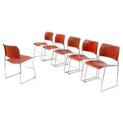 Set aus sechs Stühlen, Modell 40/4, von David Rowland