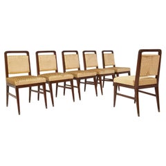 Set of Six Chairs Attributed to Edward Wormley in Yellow Velvet
