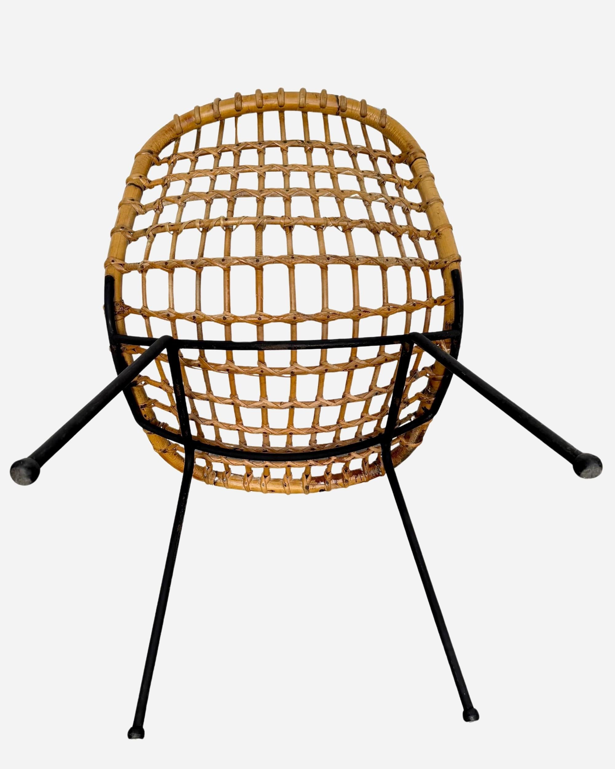 Ensemble de six chaises attribuées à G. Franco Legler, Ed. Bonacina, Italie vers 1960 Bon état - En vente à Paris, FR