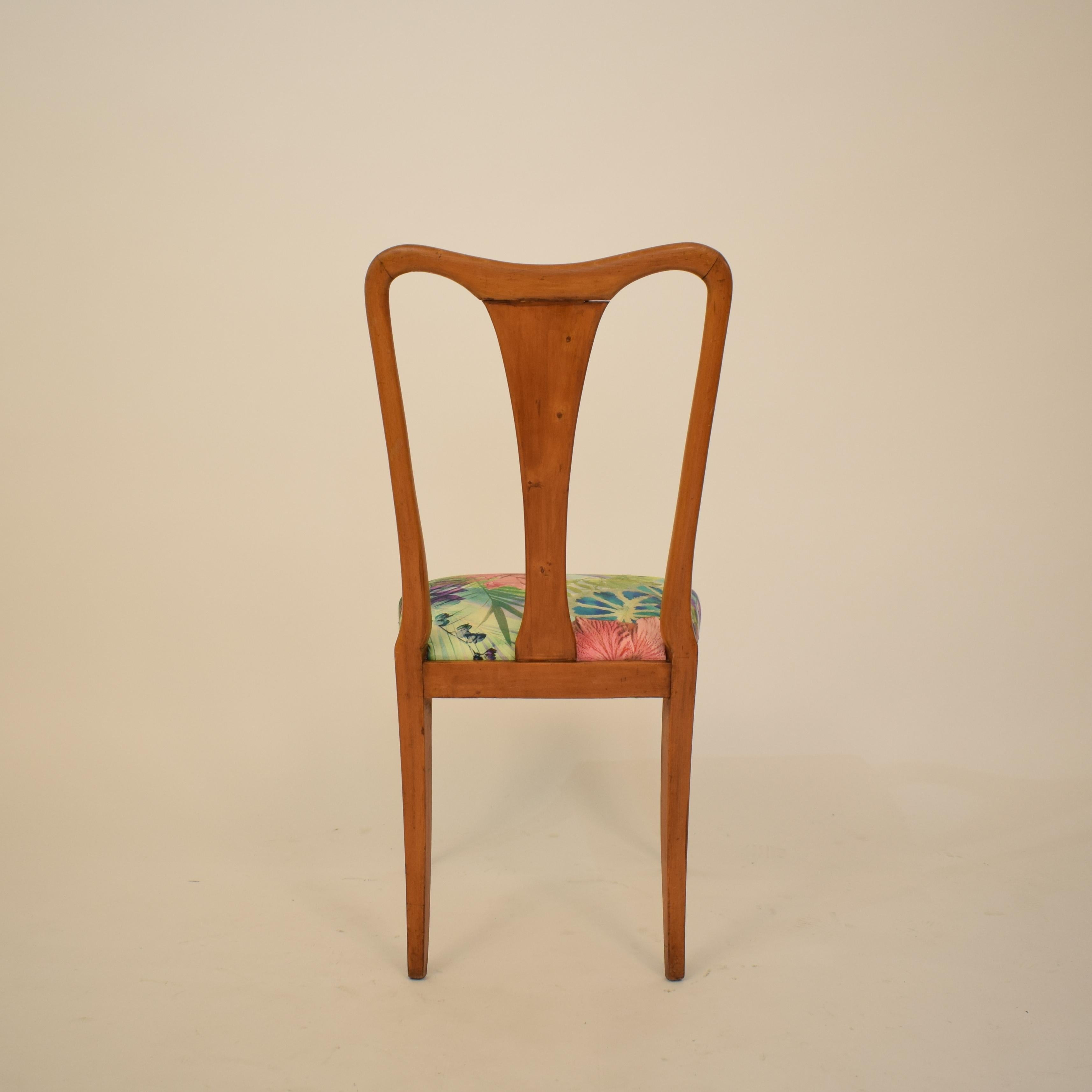 Set of Six Mid Century Italian Dining Chairs attributed to Osvaldo Borsani  1940 11