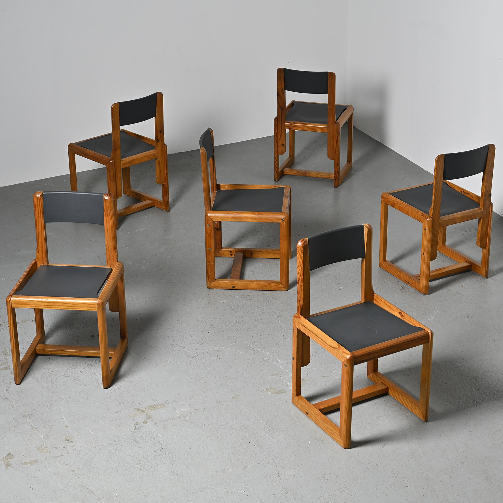 Mid-Century Modern Set of Six Chairs by André Sornay, France 1960s