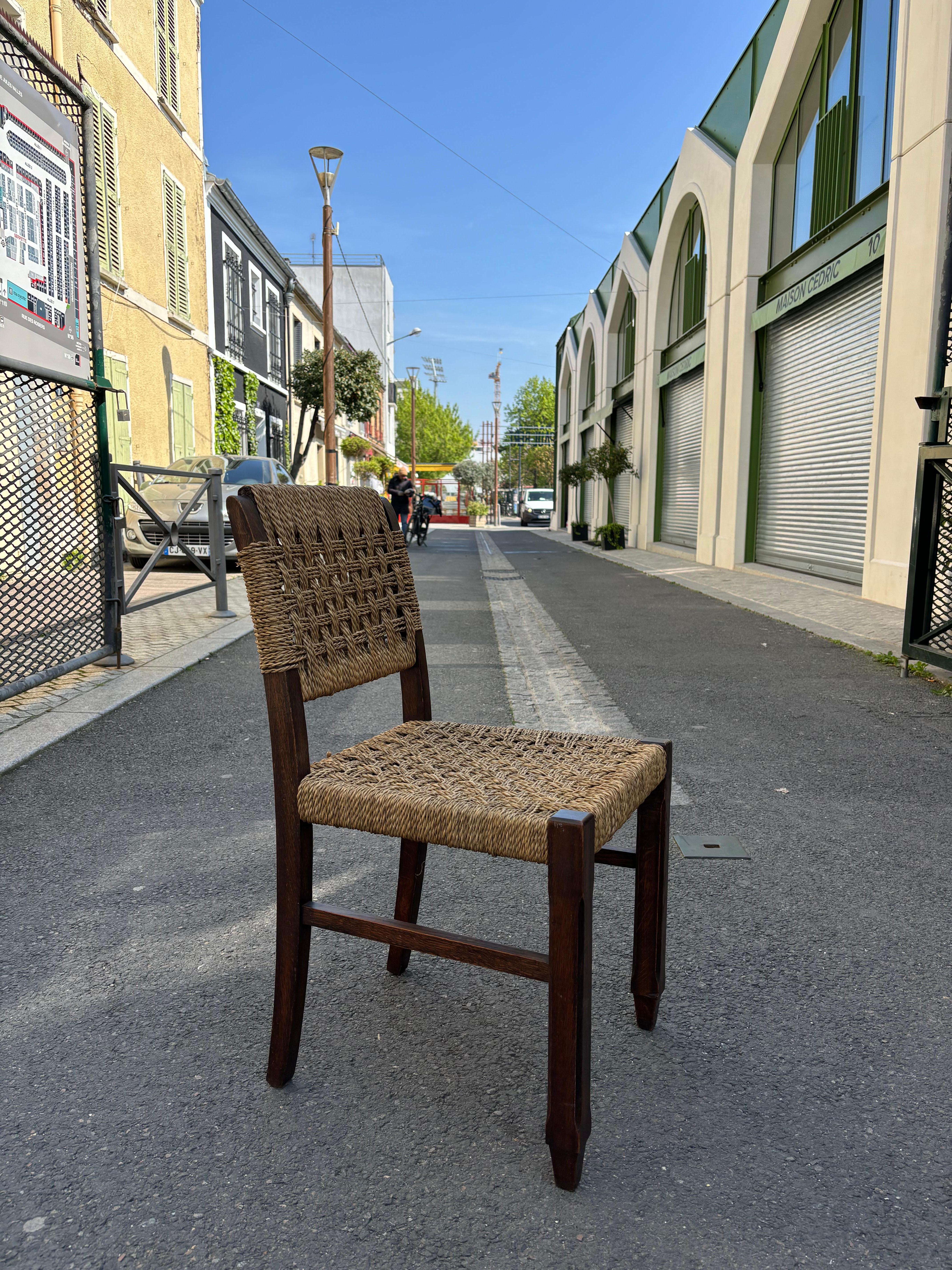 Mid-Century Modern Set of six chairs by Audoux Minet