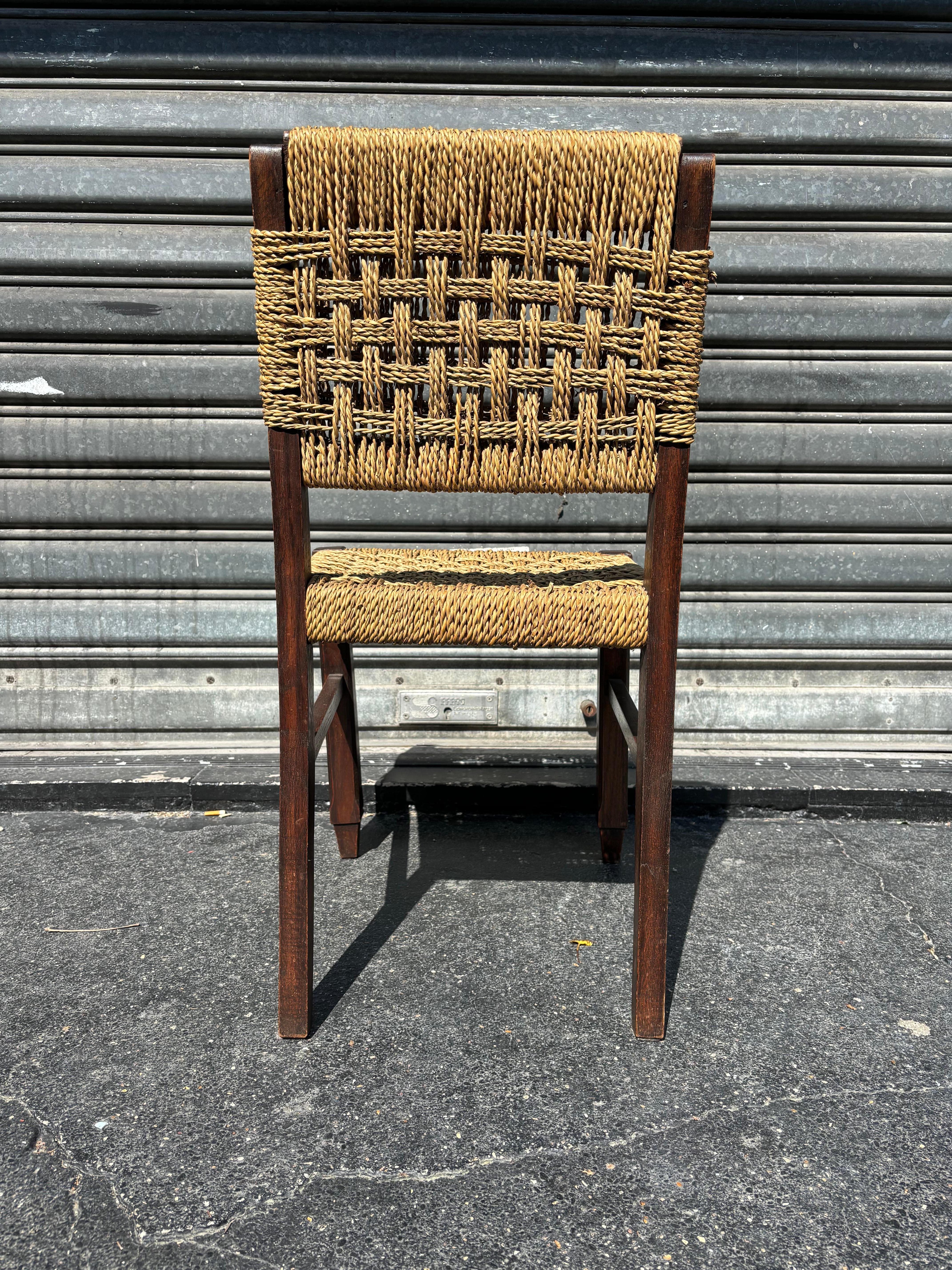 Mid-20th Century Set of six chairs by Audoux Minet