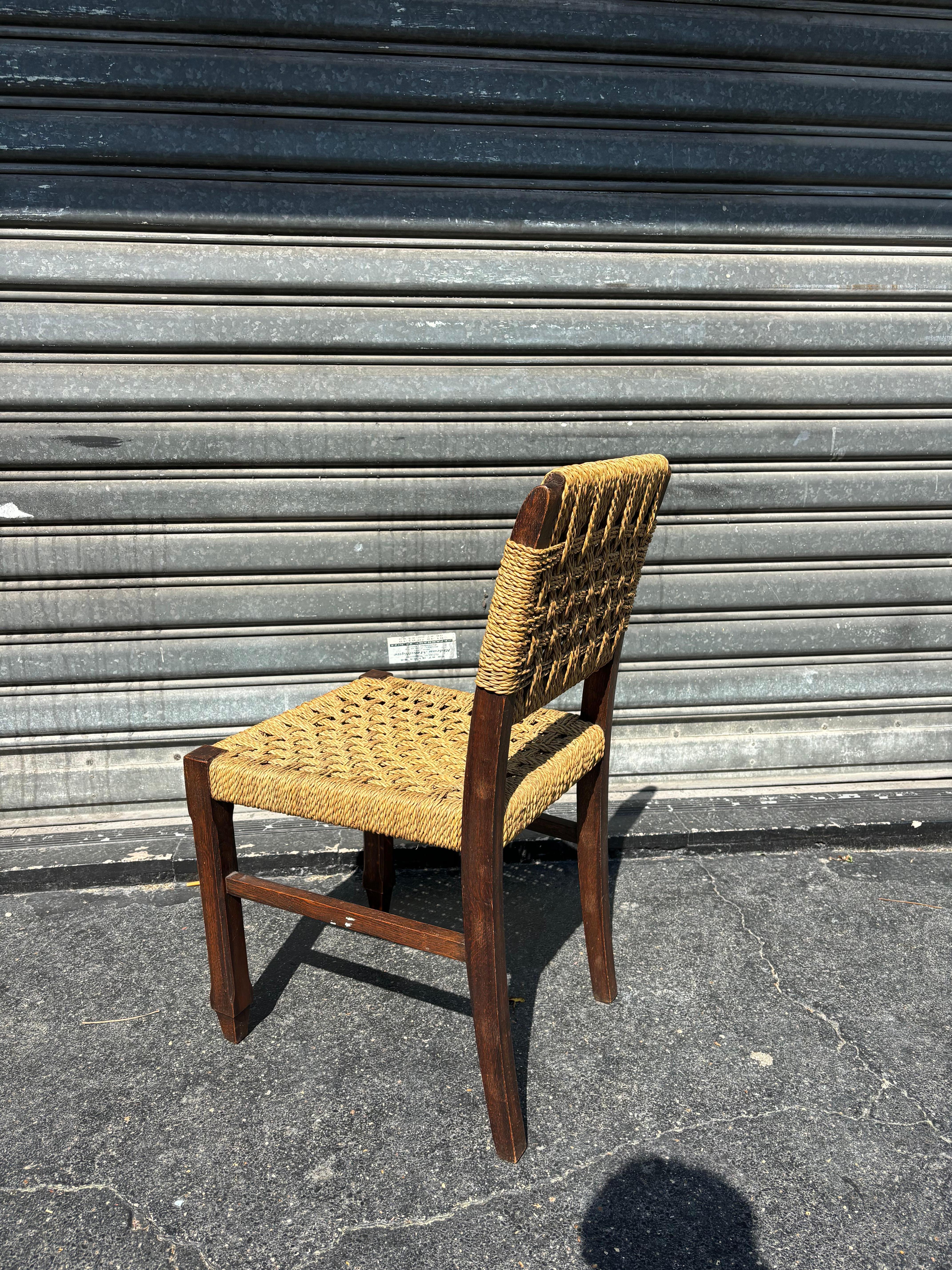 Rope Set of six chairs by Audoux Minet