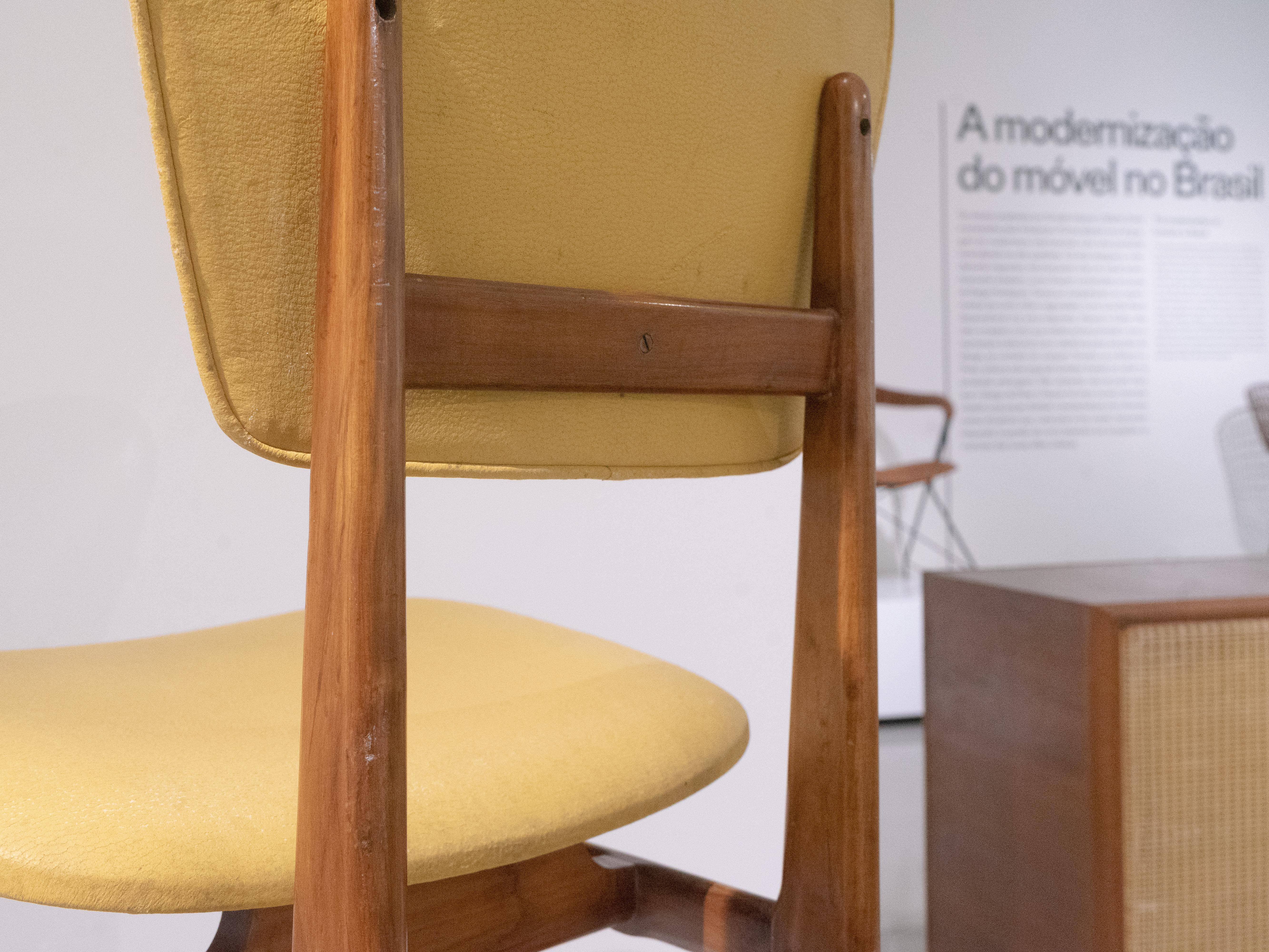Set of Six Chairs by Carlo Hauner, Brazilian Design 5