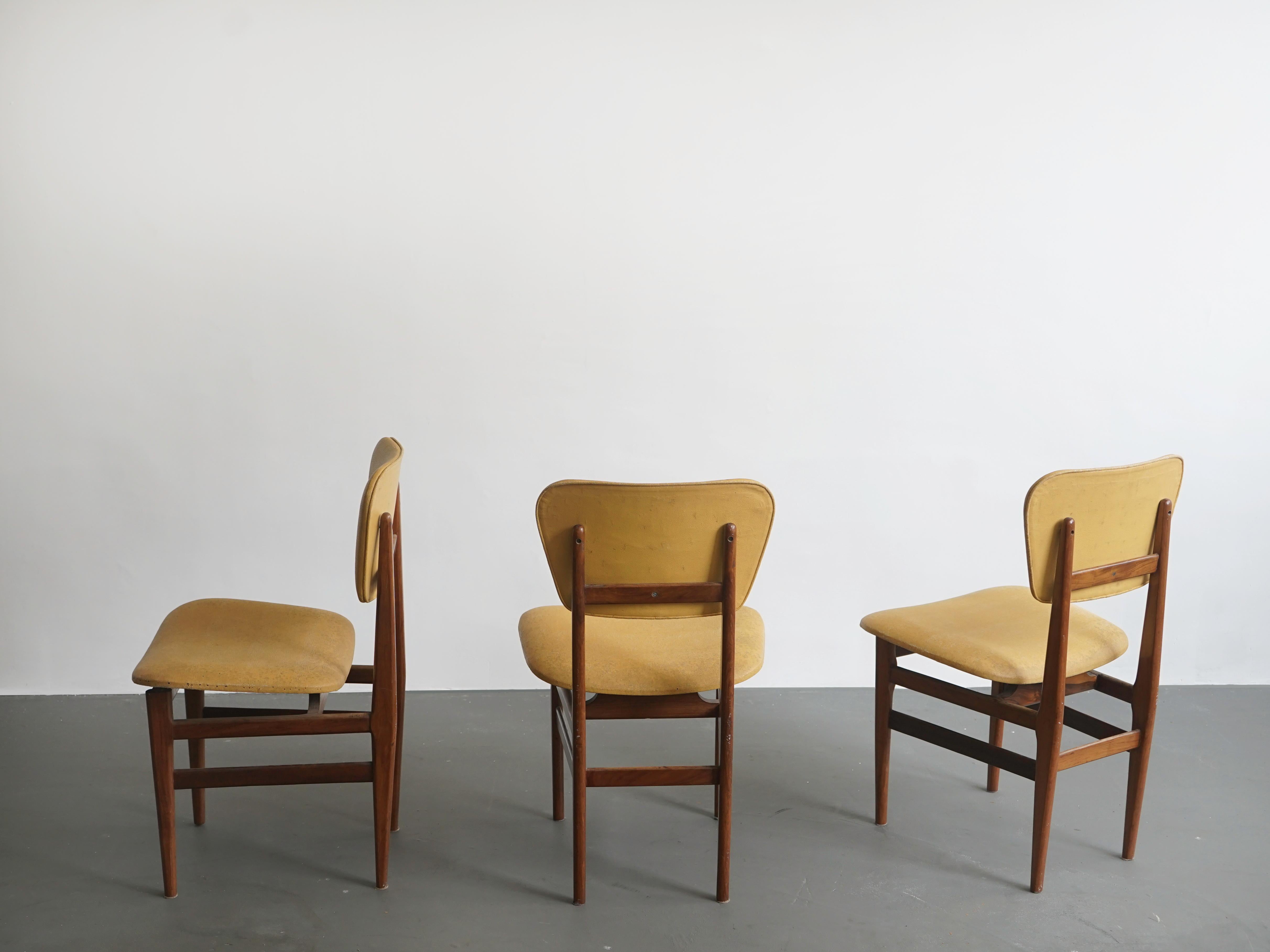 Set of Six Chairs by Carlo Hauner, Brazilian Design In Good Condition In New York, NY
