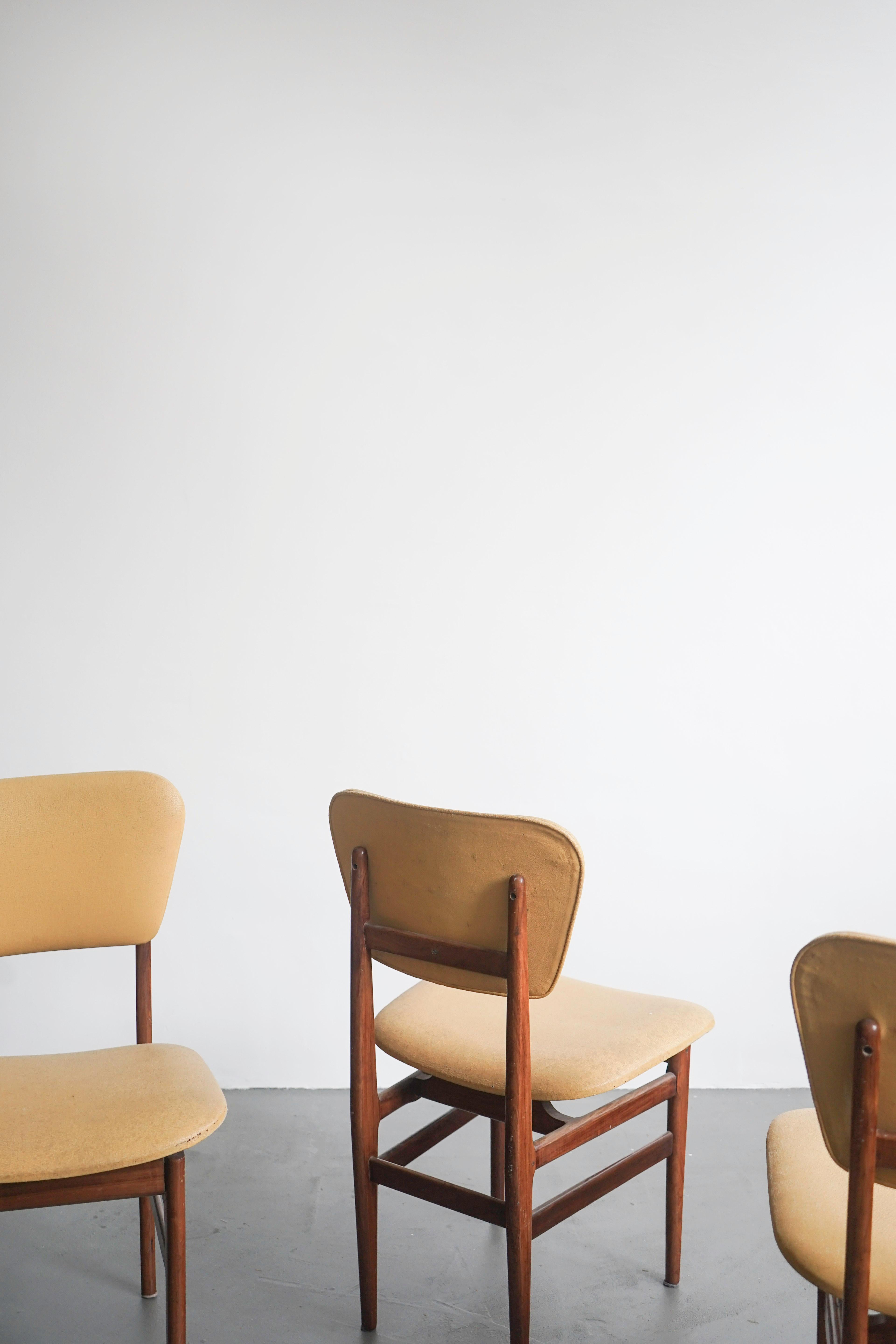 Set of Six Chairs by Carlo Hauner, Brazilian Design 2