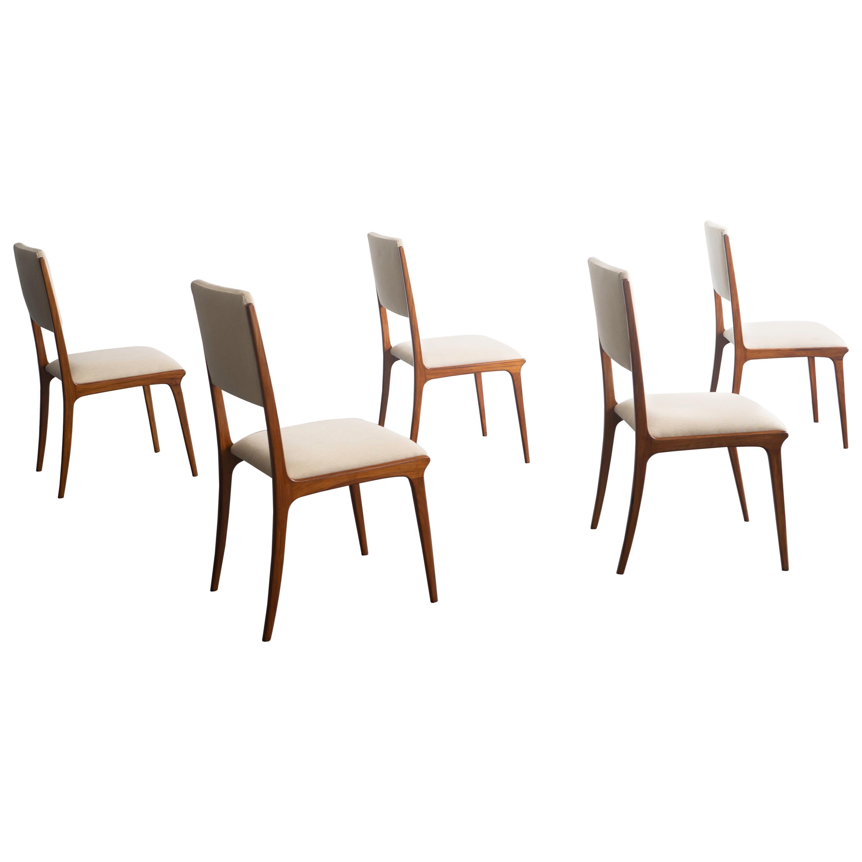 Set of Six Chairs by Carlo Hauner, Brazilian Design For Sale