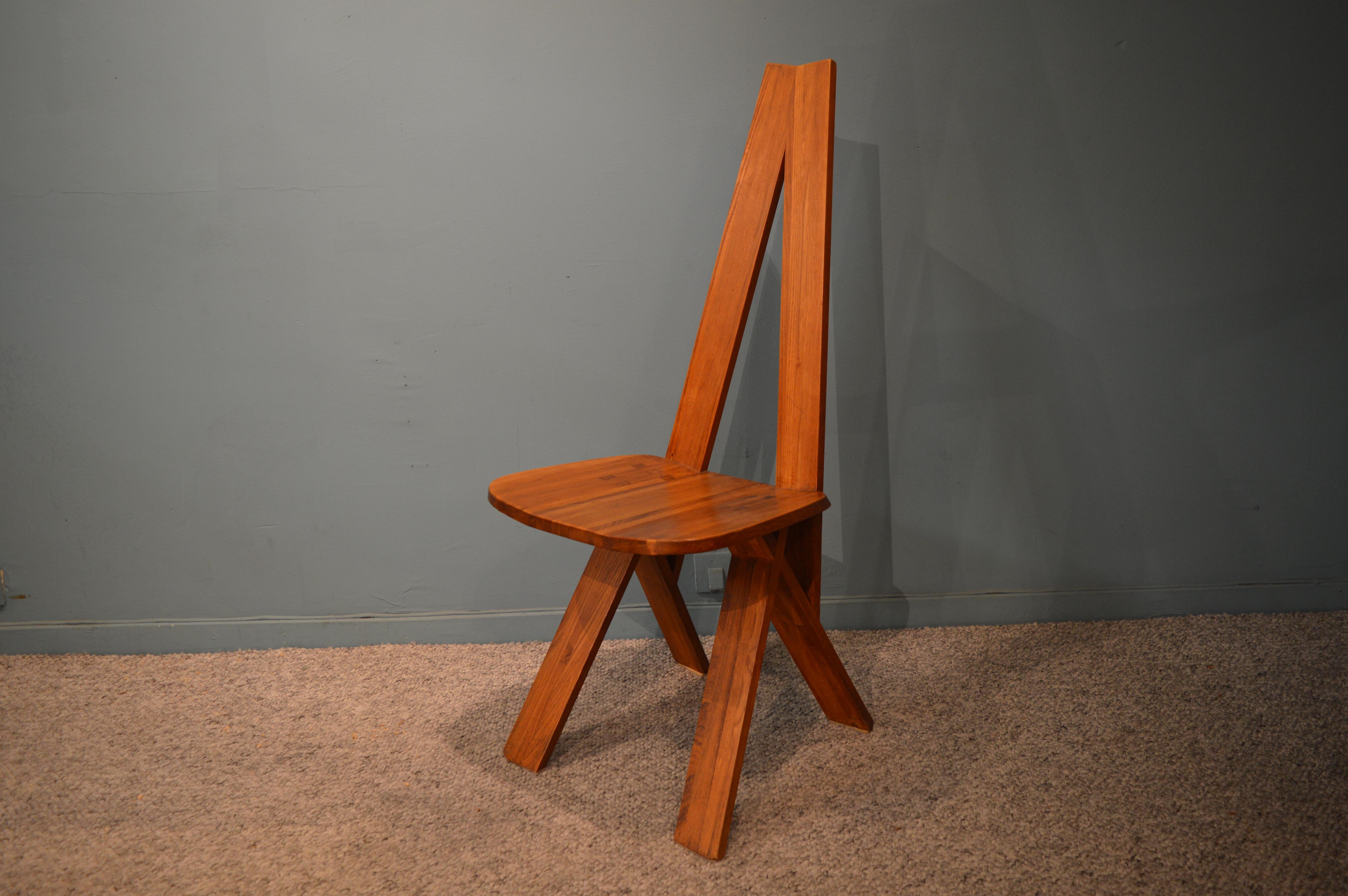 Mid-20th Century Set of Six Chairs by Chairs by Pierre Chapo
