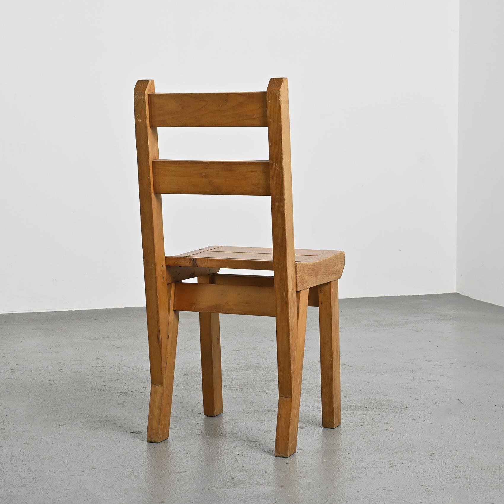 Set of six chairs by Christian Durupt, Courchevel circa 1960 5