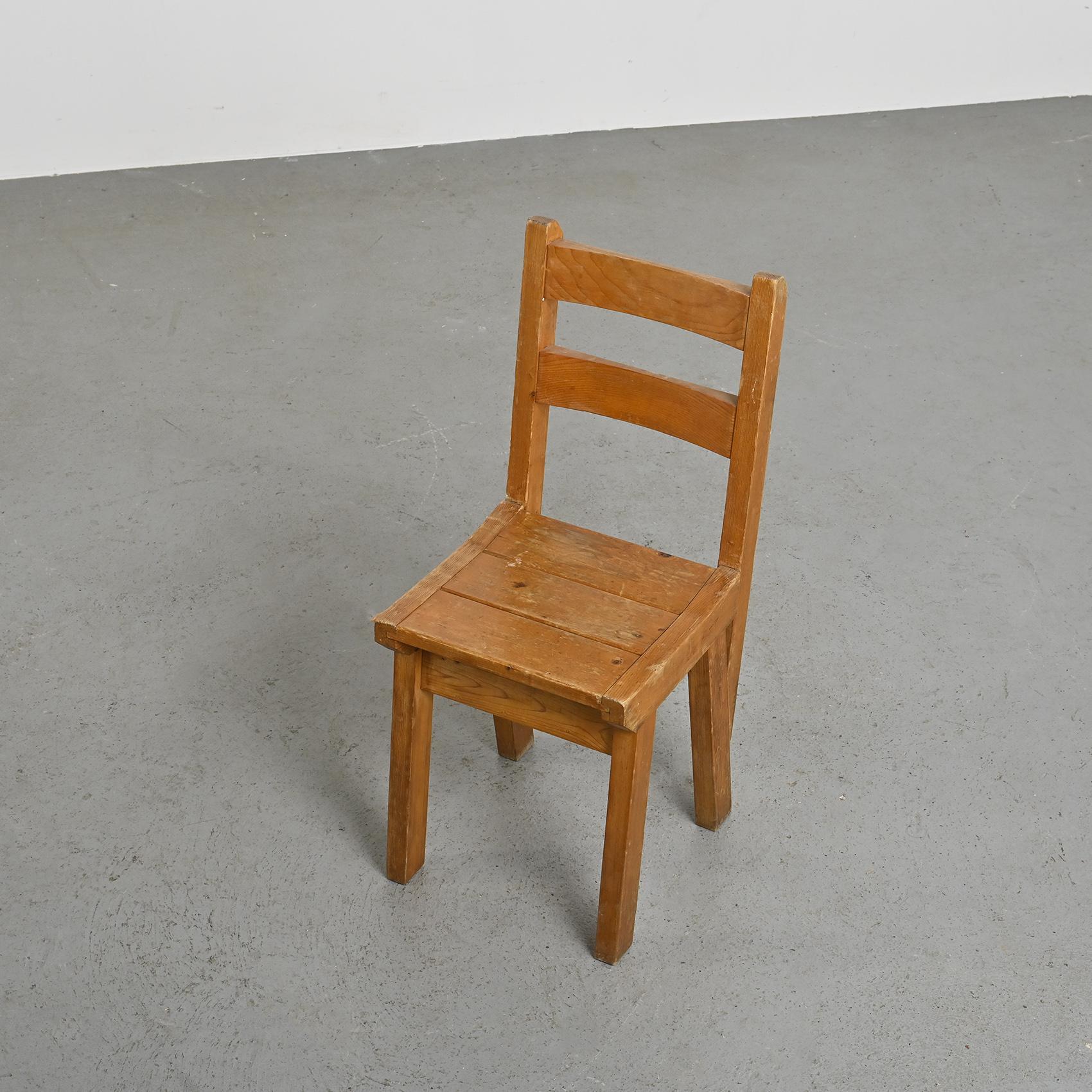 Set of six chairs by Christian Durupt, Courchevel circa 1960 6