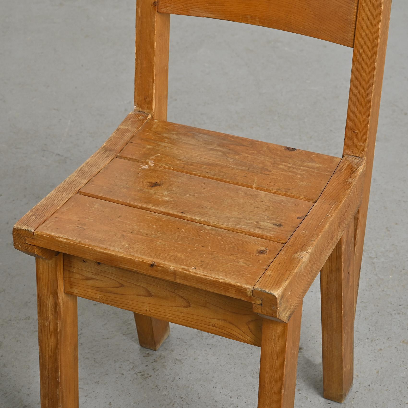 Set of six chairs by Christian Durupt, Courchevel circa 1960 7