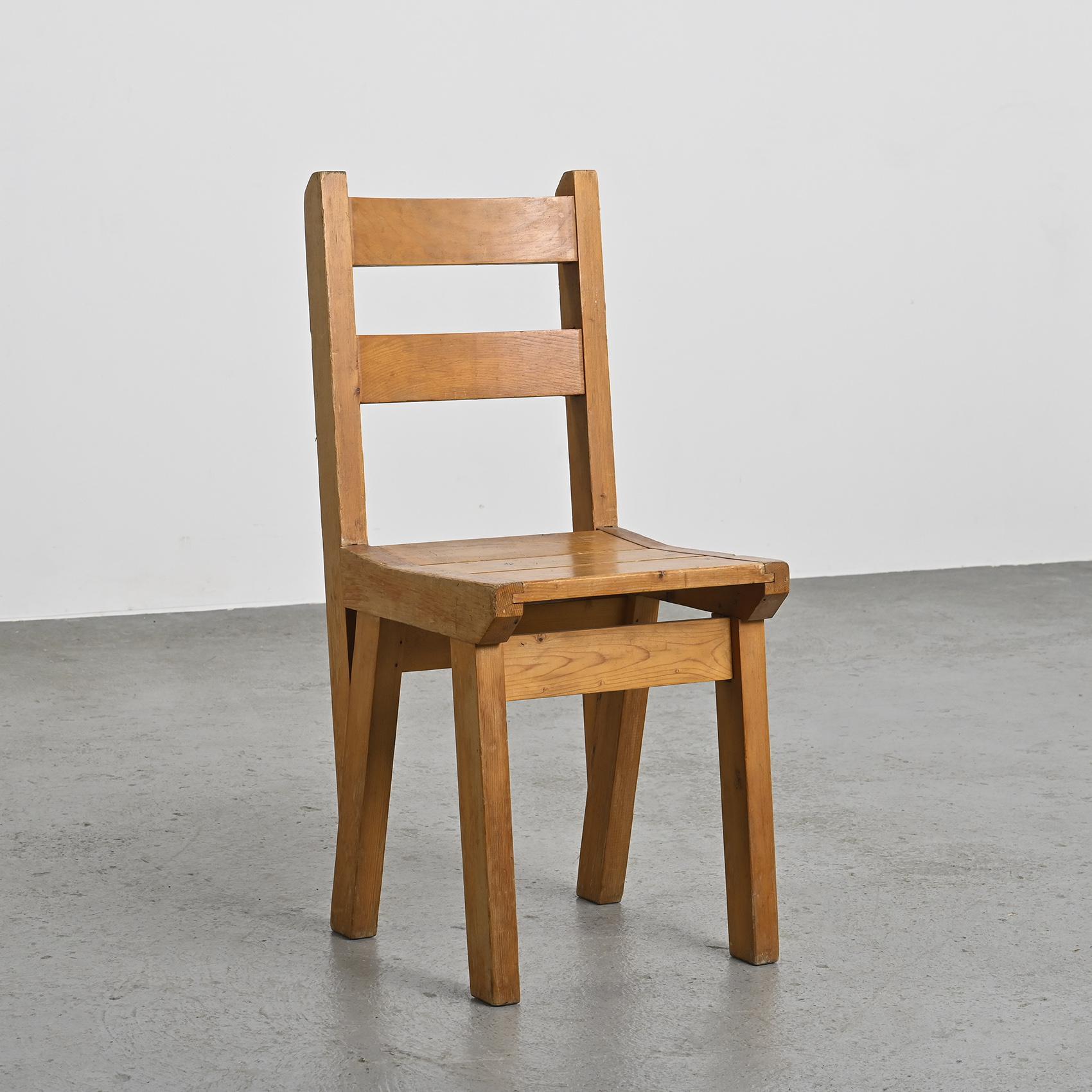 Set of six chairs by Christian Durupt, Courchevel circa 1960 2
