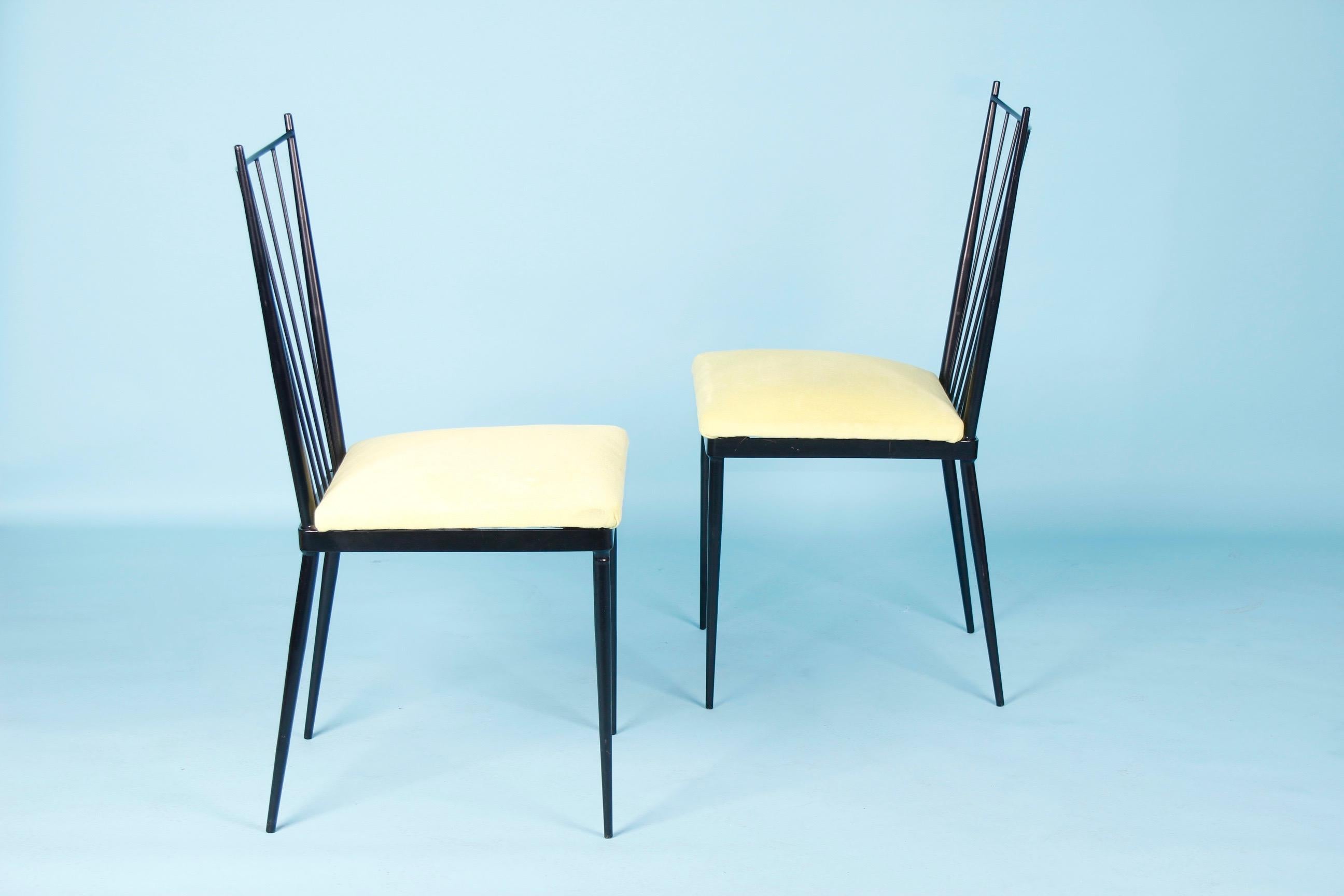 Set of Six Chairs by Colette Gueden, France, 1950s In Good Condition In grand Lancy, CH