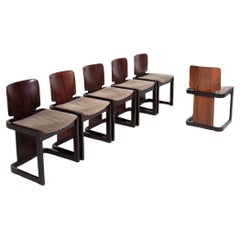 Set of six chairs by Franco Asnaghi