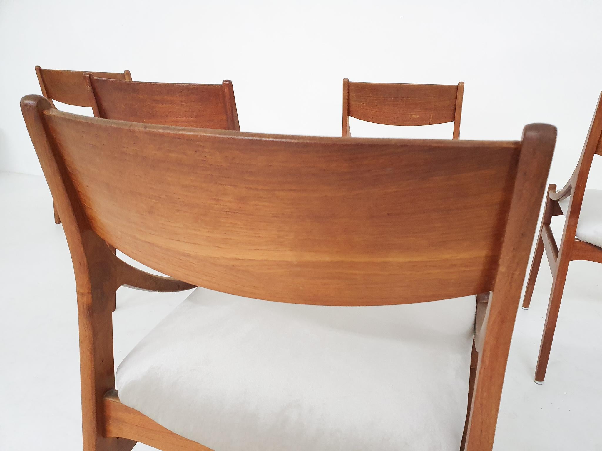 Set of Six Chairs by H. Vestervig Eriksen for BRDR Tromborg, Denmark, 1955 3