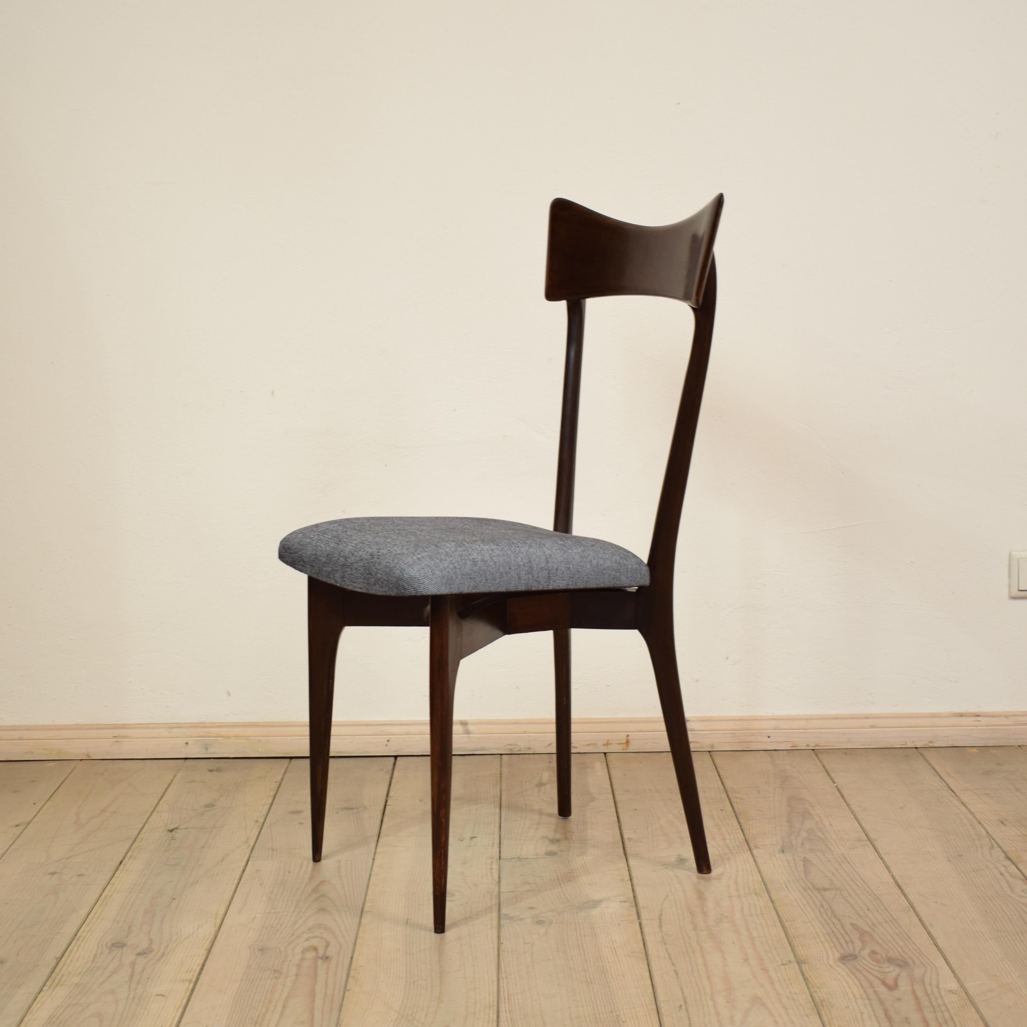 Mid-20th Century Set of Six Chairs by Ico Parisi for Colombo Cantu, Italy