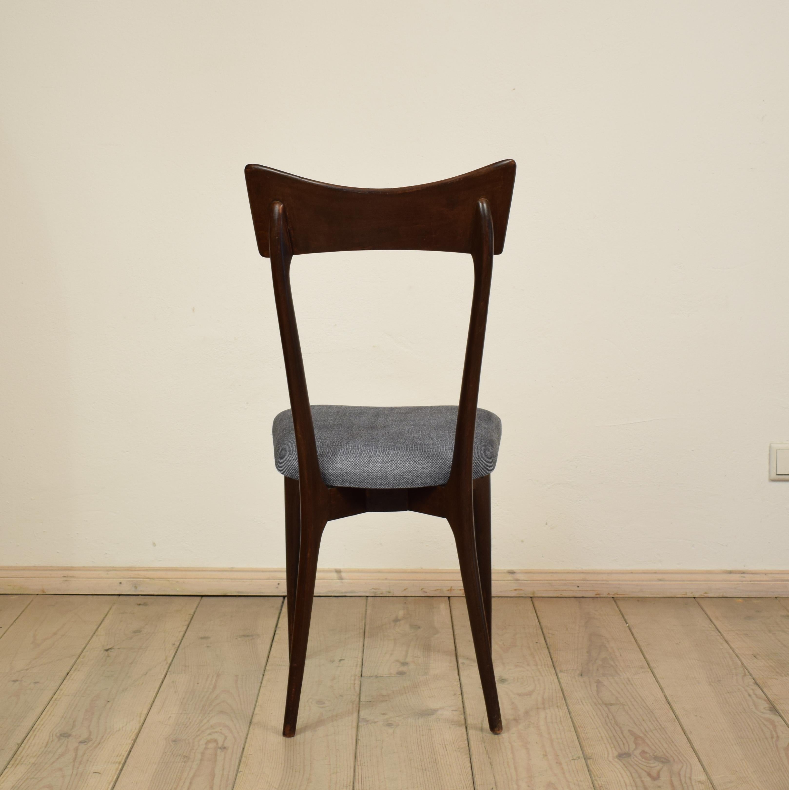 Beech Set of Six Chairs by Ico Parisi for Colombo Cantu, Italy