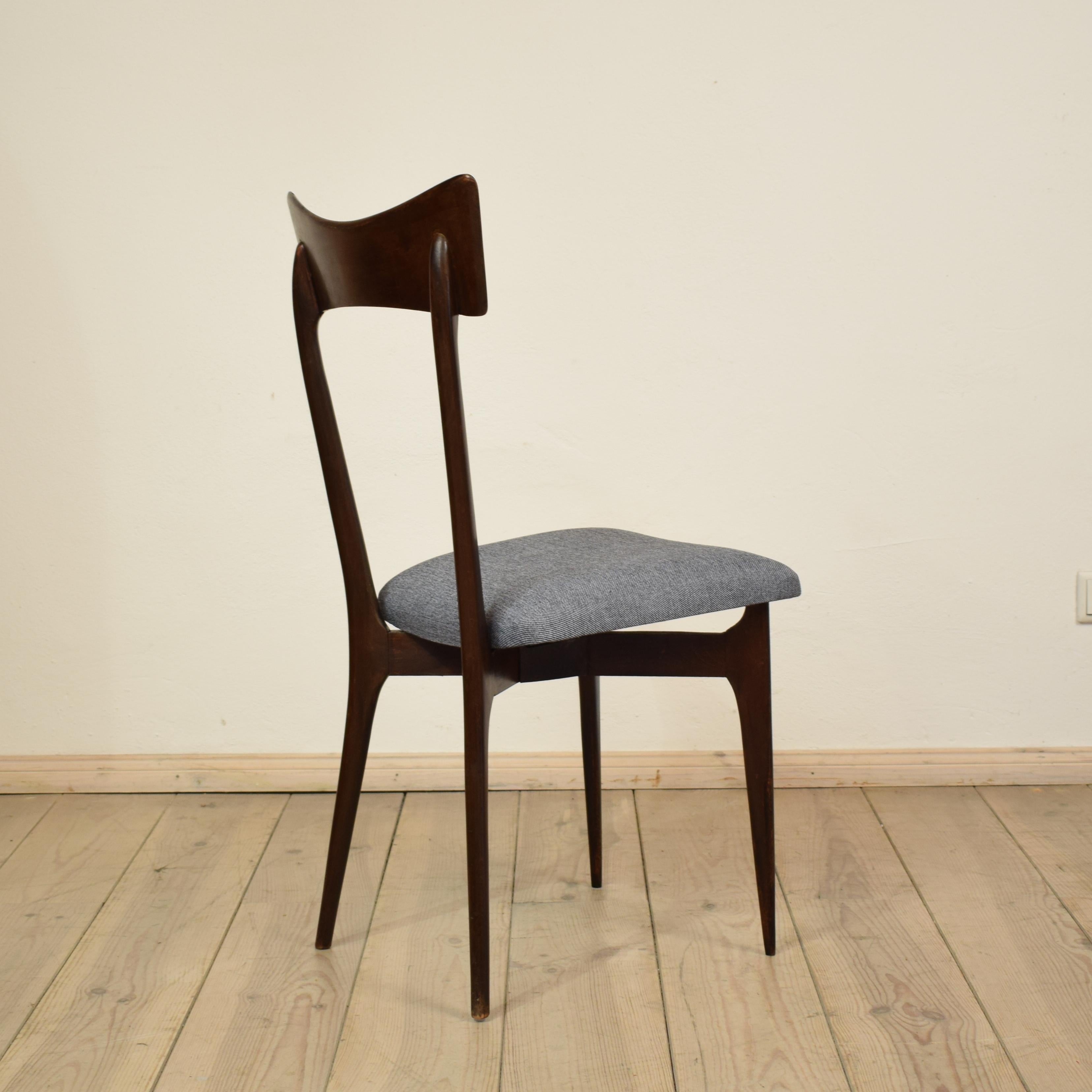 Set of Six Chairs by Ico Parisi for Colombo Cantu, Italy 1