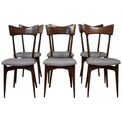 Set of Six Chairs by Ico Parisi for Colombo Cantu, Italy