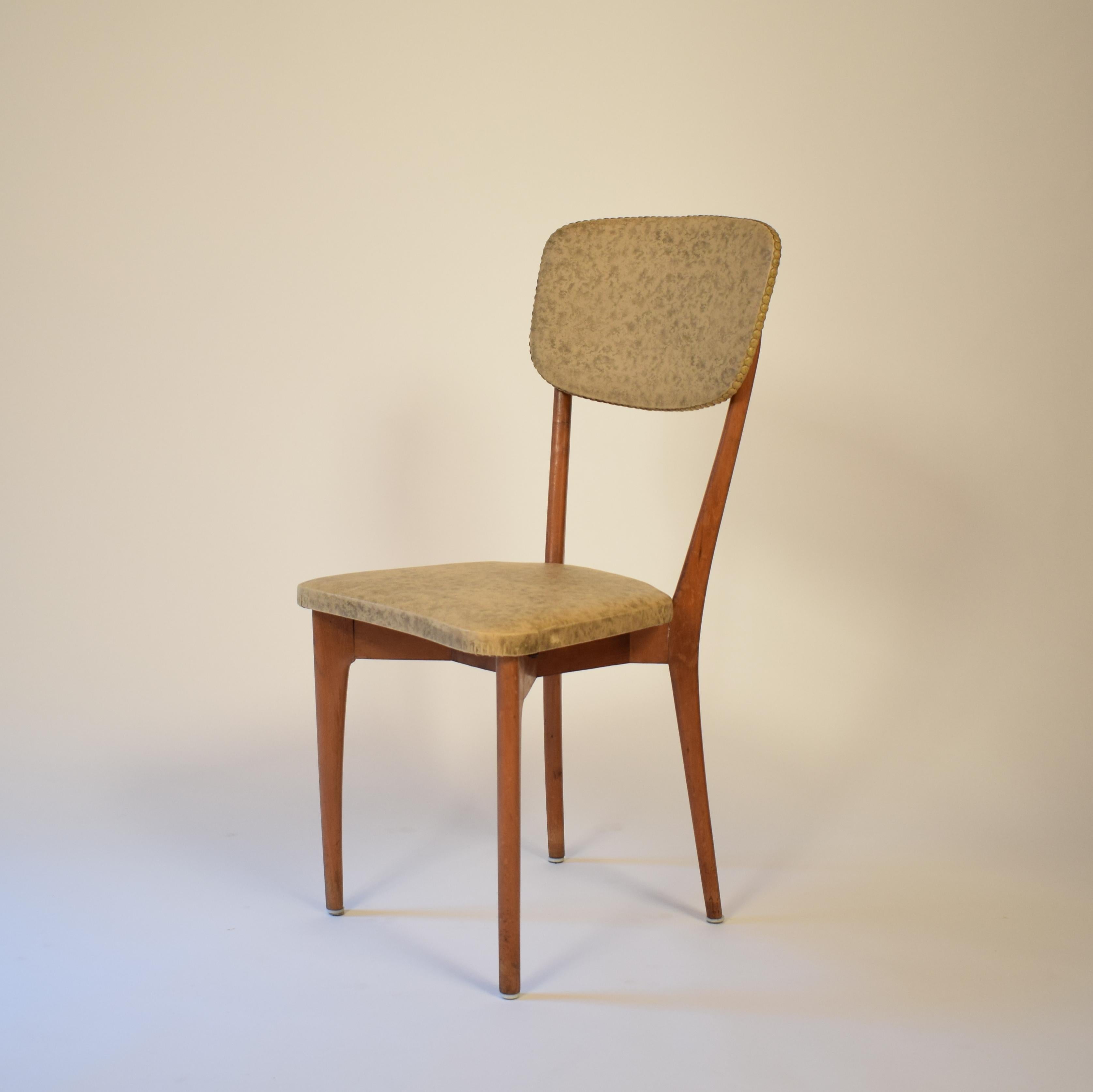 20th Century Set of Six Chairs by Ico Parisi Model 