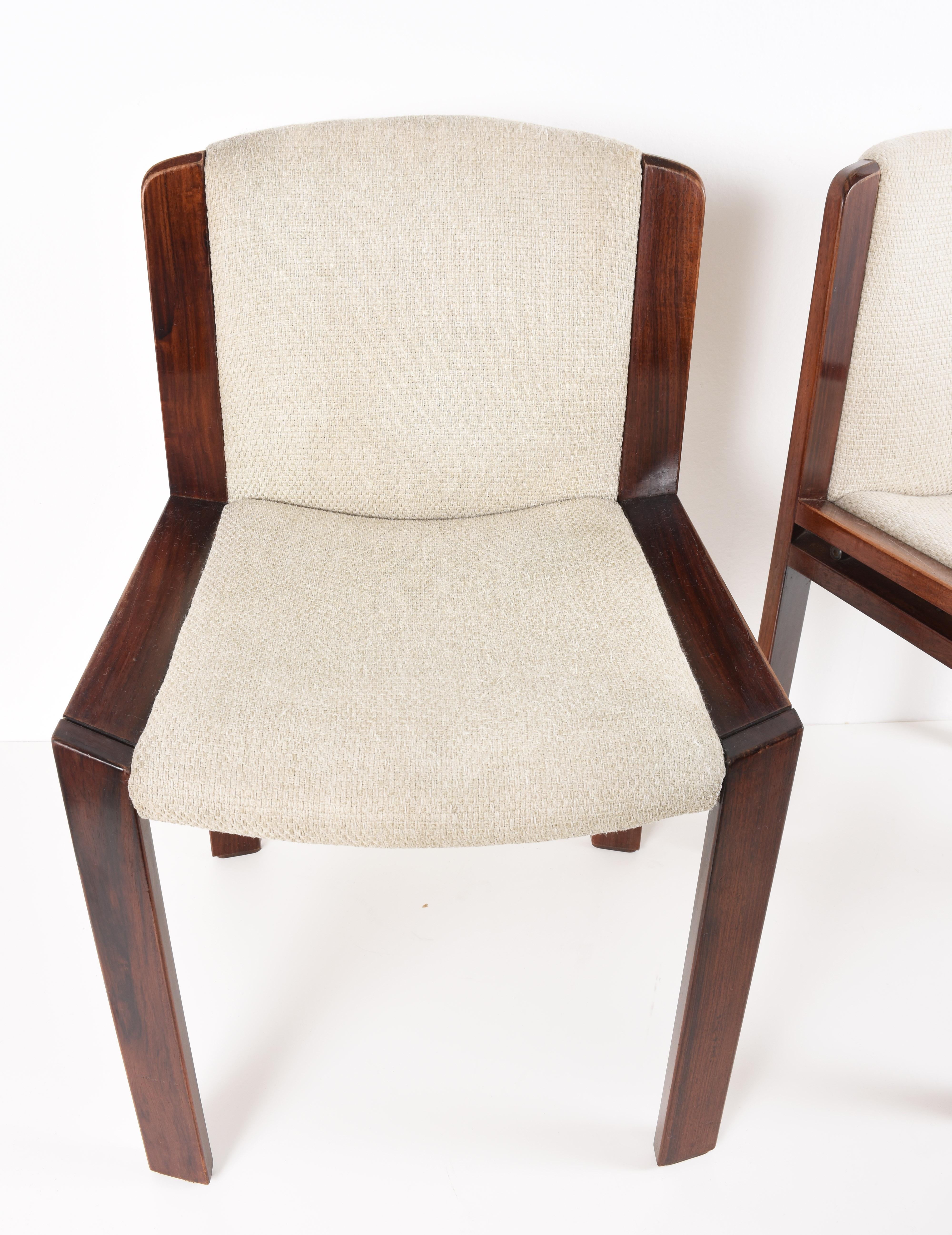 Set of Six Chairs by Joe Colombo for Pozzi, Solid wood, Italy 1965s 4