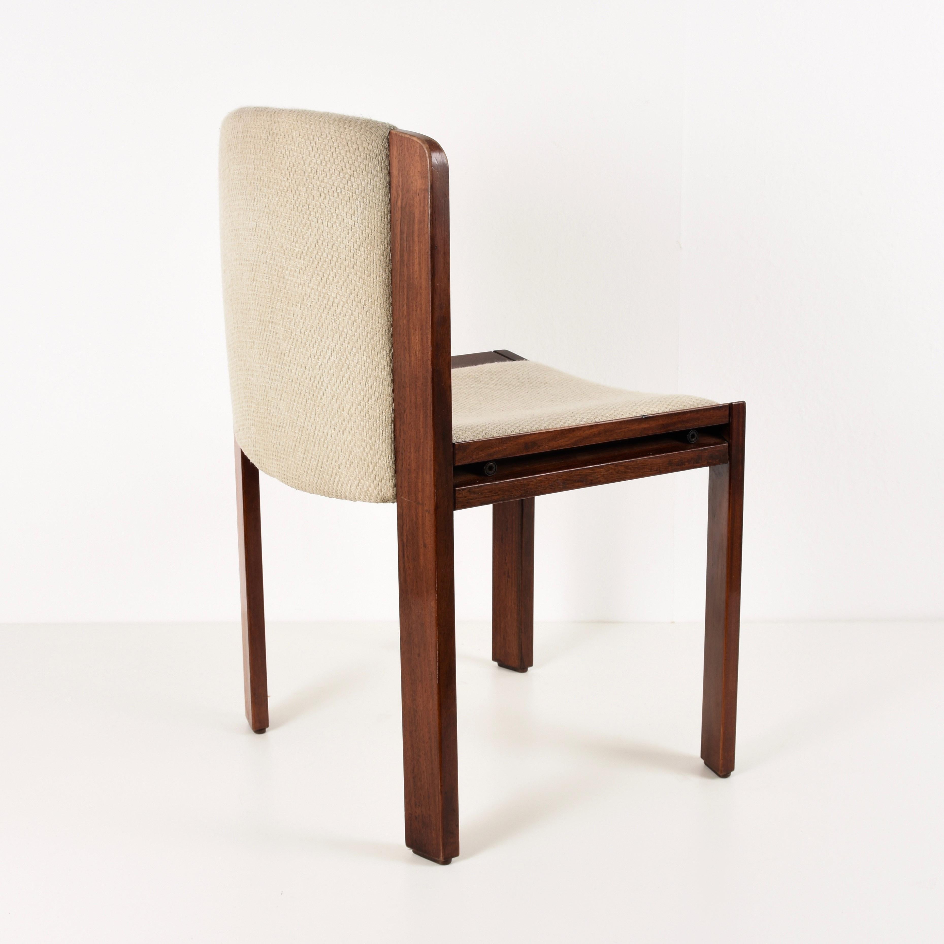 Set of Six Chairs by Joe Colombo for Pozzi, Solid wood, Italy 1965s In Fair Condition In Roma, IT