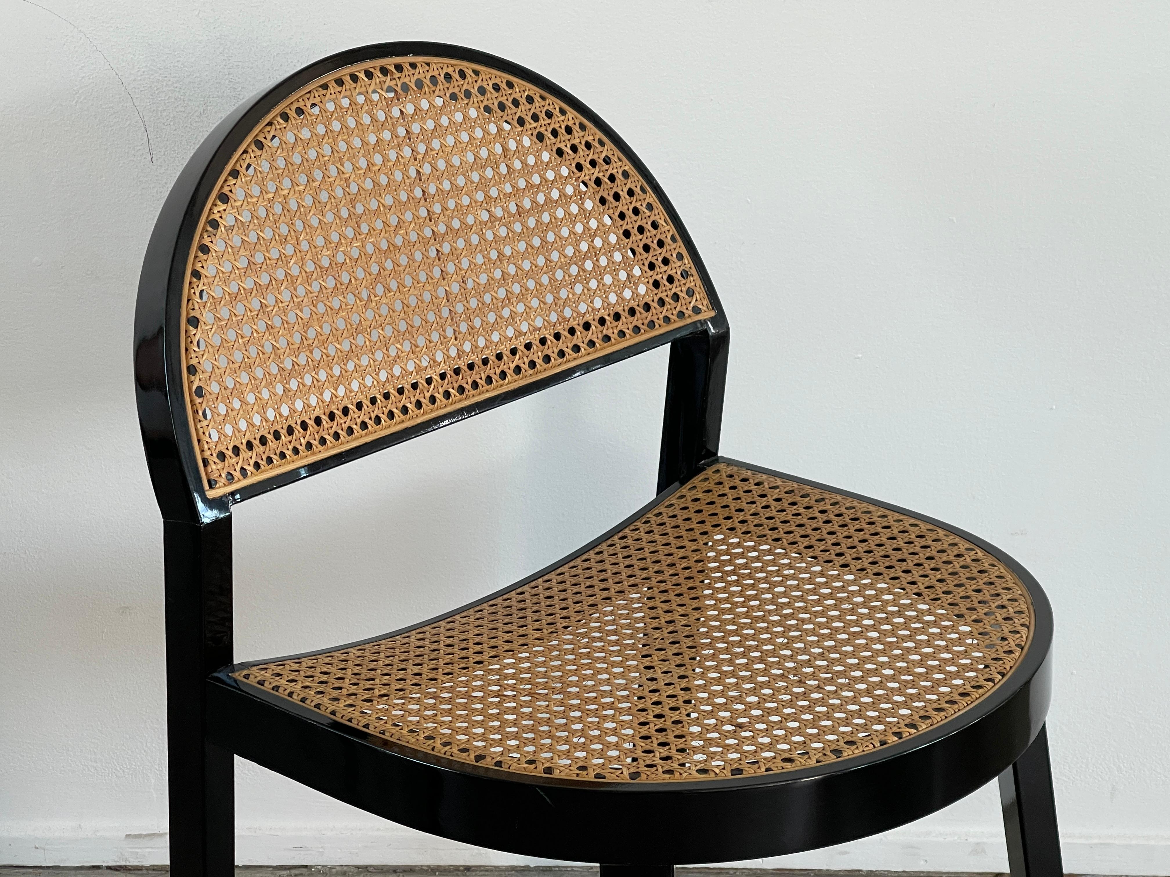 Cane Set of Six Chairs by Jonathan De Pas & Donato D'urbino