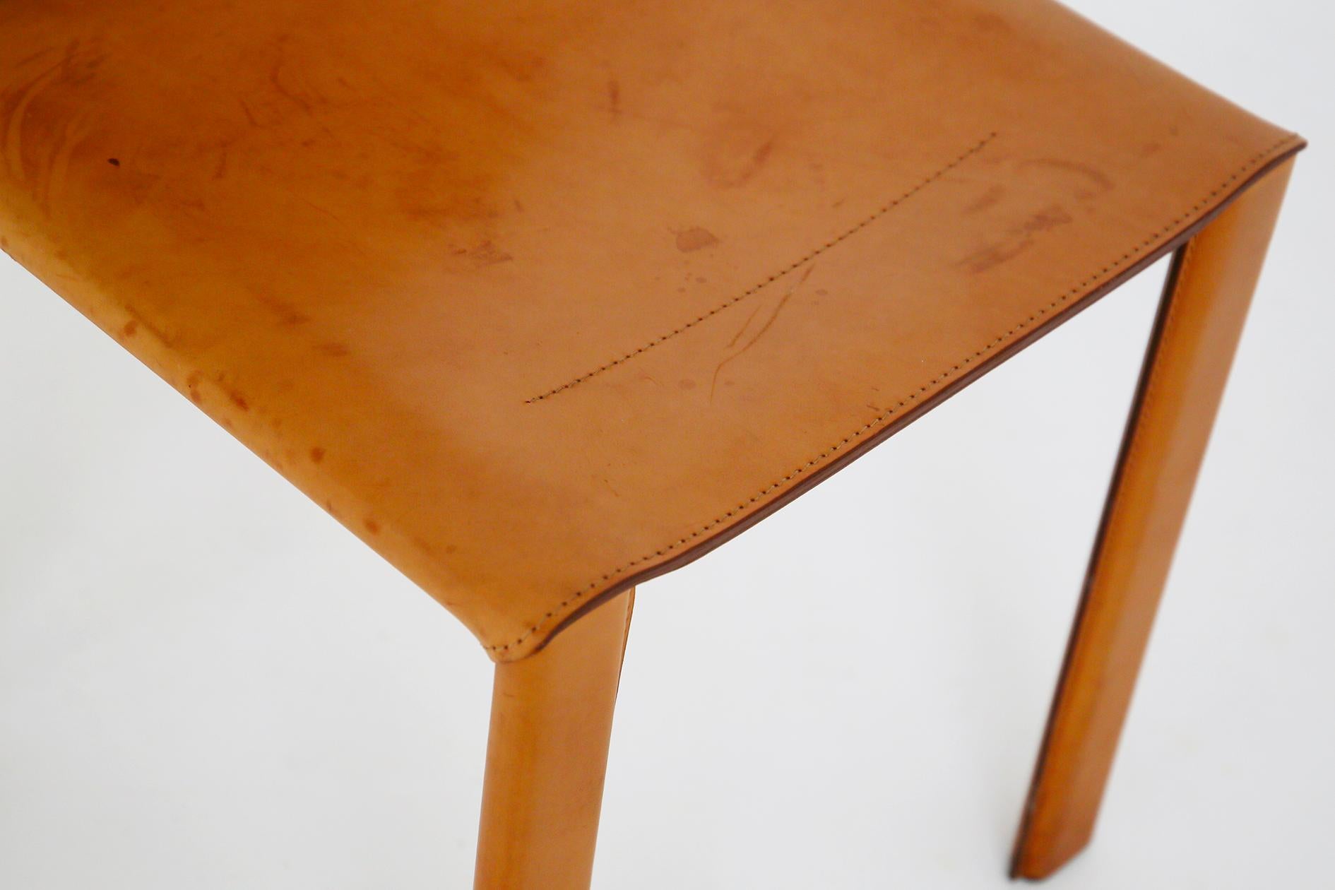 Set of Six Chairs by Matteograssi in Leather Model 