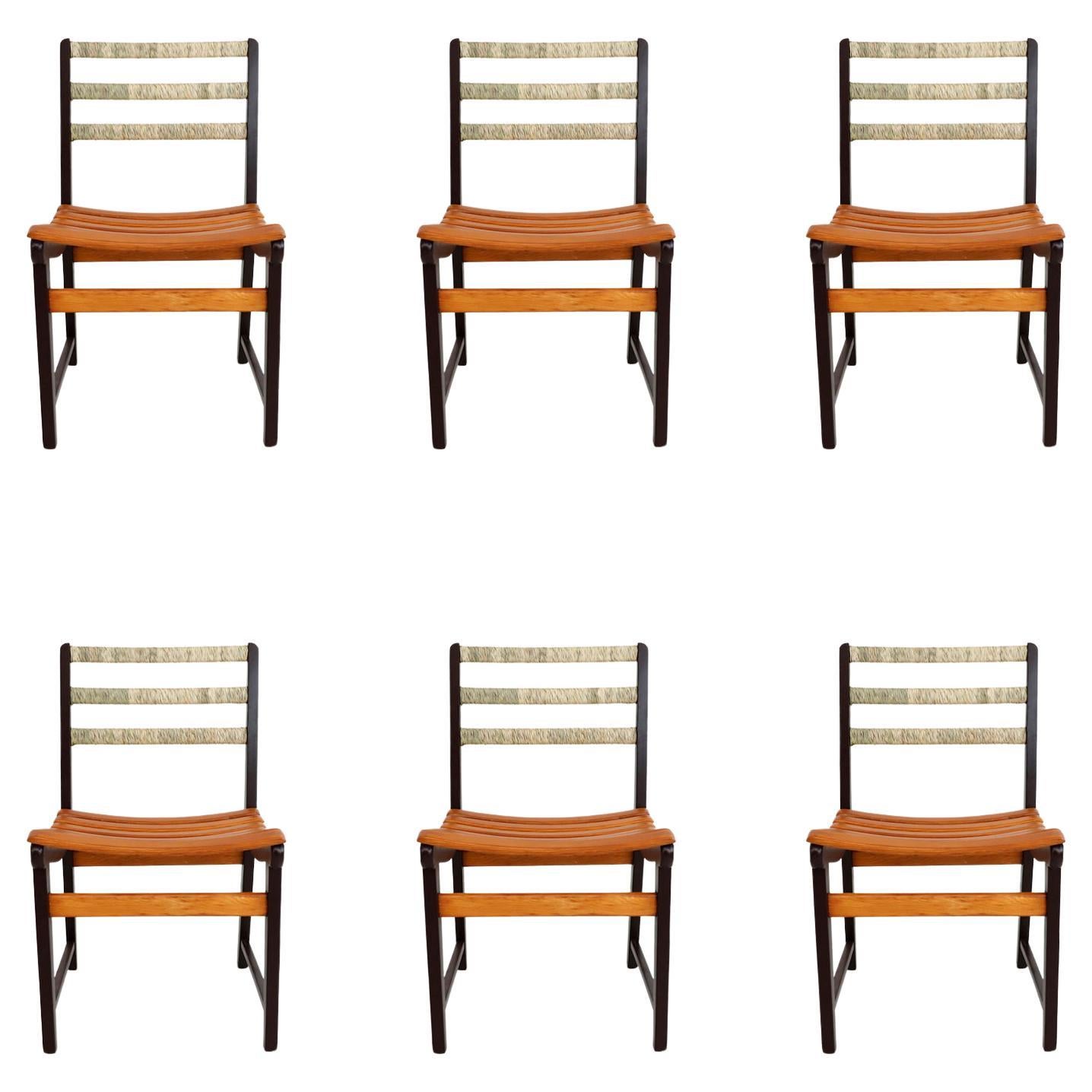 Set of Six Chairs by Michael Van Beuren for Domus For Sale