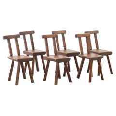 Set of Six Chairs by Mobichalet, Belgium circa 1950