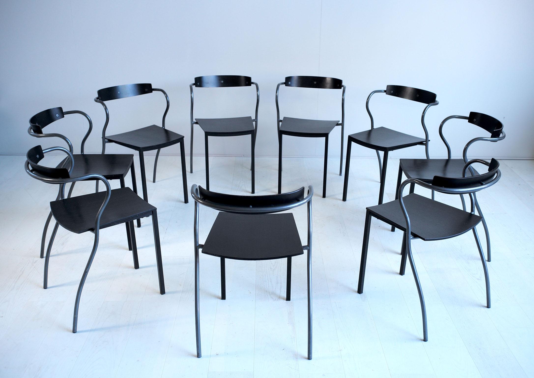 Set of six Chairs by Pascal Mourgue Rio for Artelano, France, 1991 4