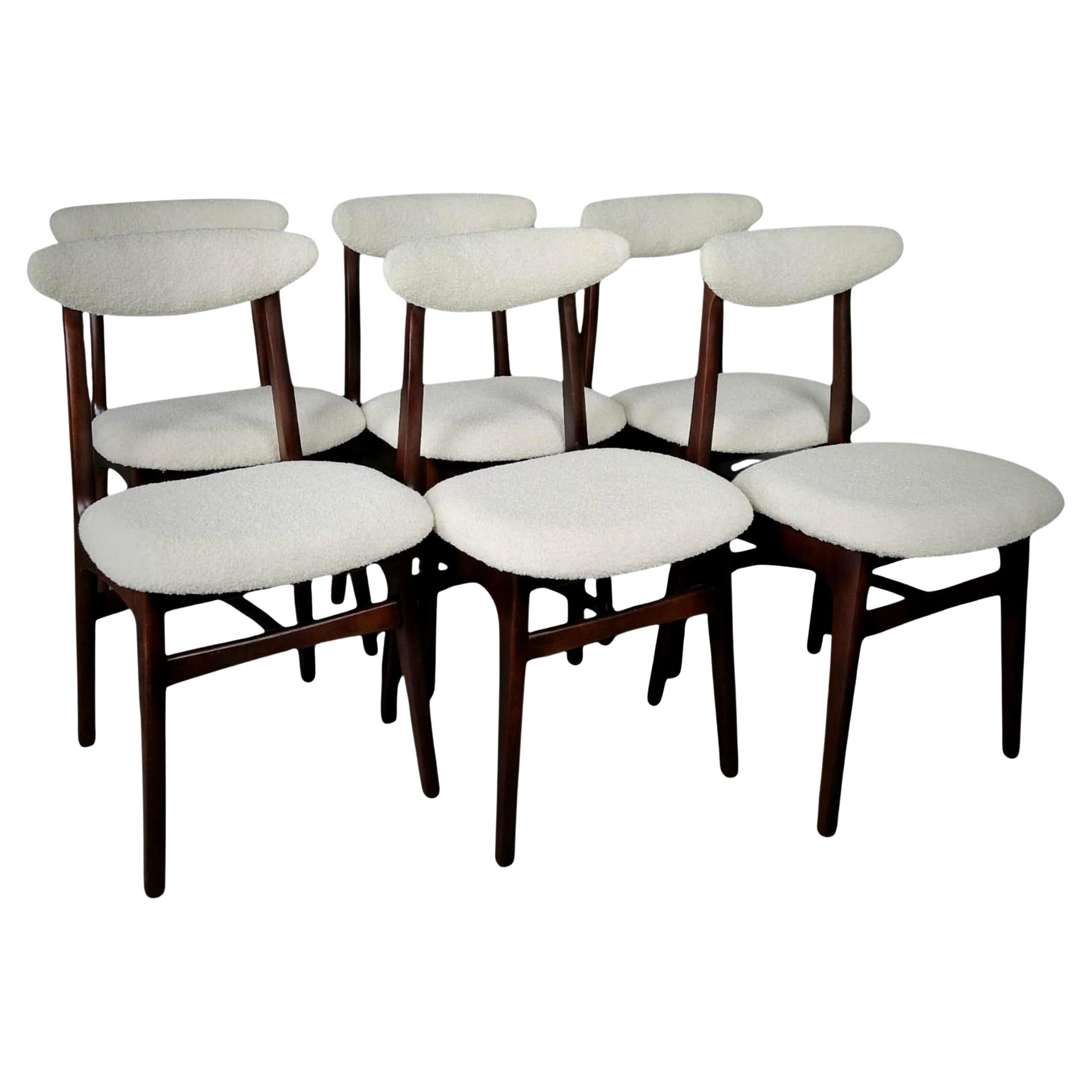 Ensemble de six chaises par Rajmund Hałas, Poznan, Pologne, vers 1970. en vente