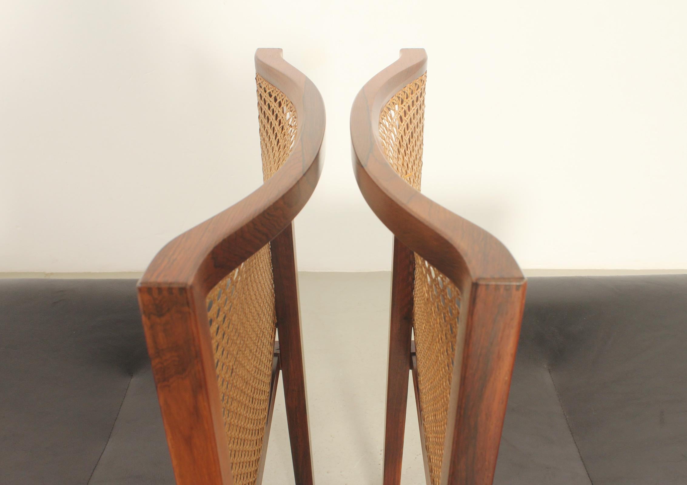 Satz von sechs Stühlen von Tito Agnoli für La Linea, Italien, 1957 im Angebot 2