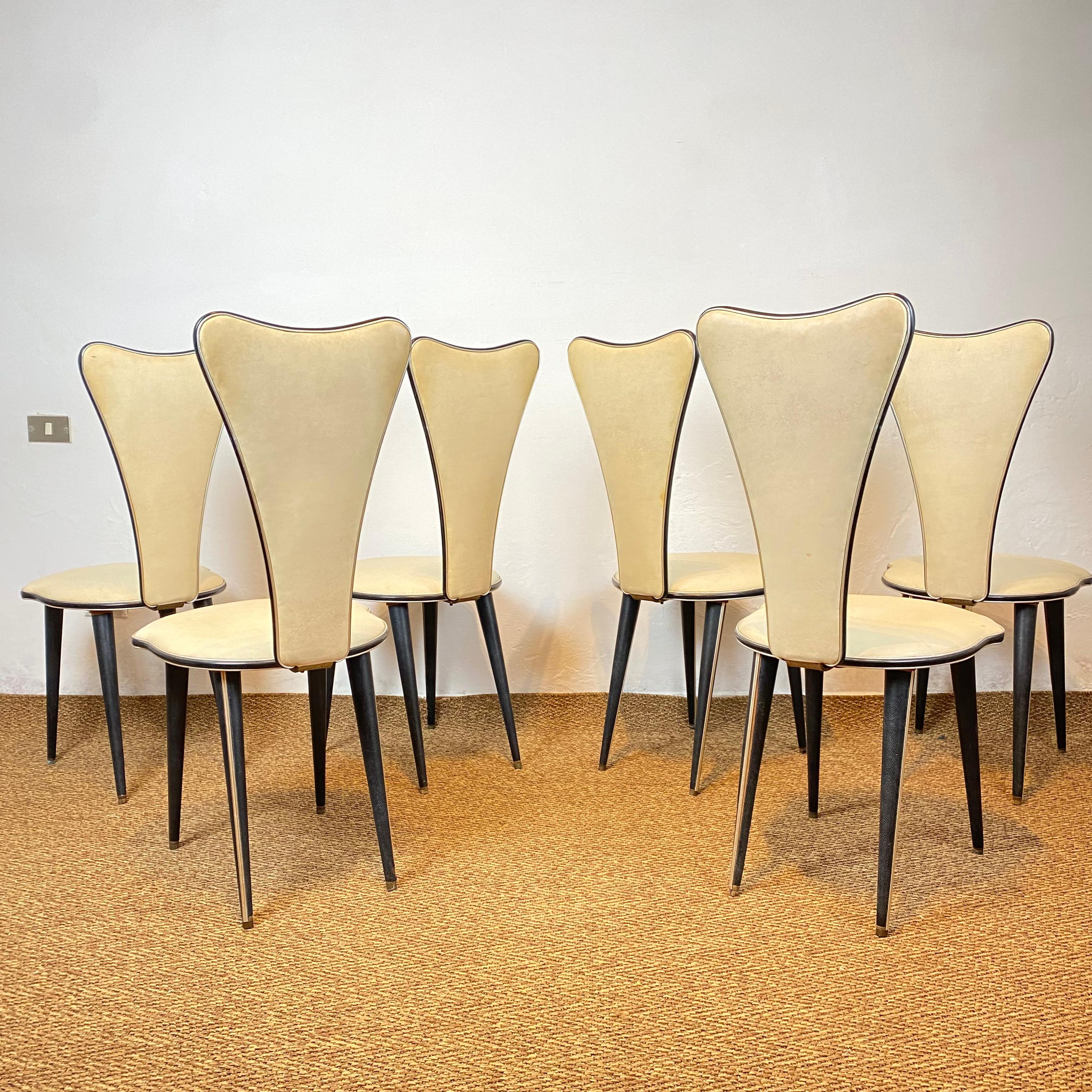 Set of Six Chairs by Umberto Mascagni, 1950s 6
