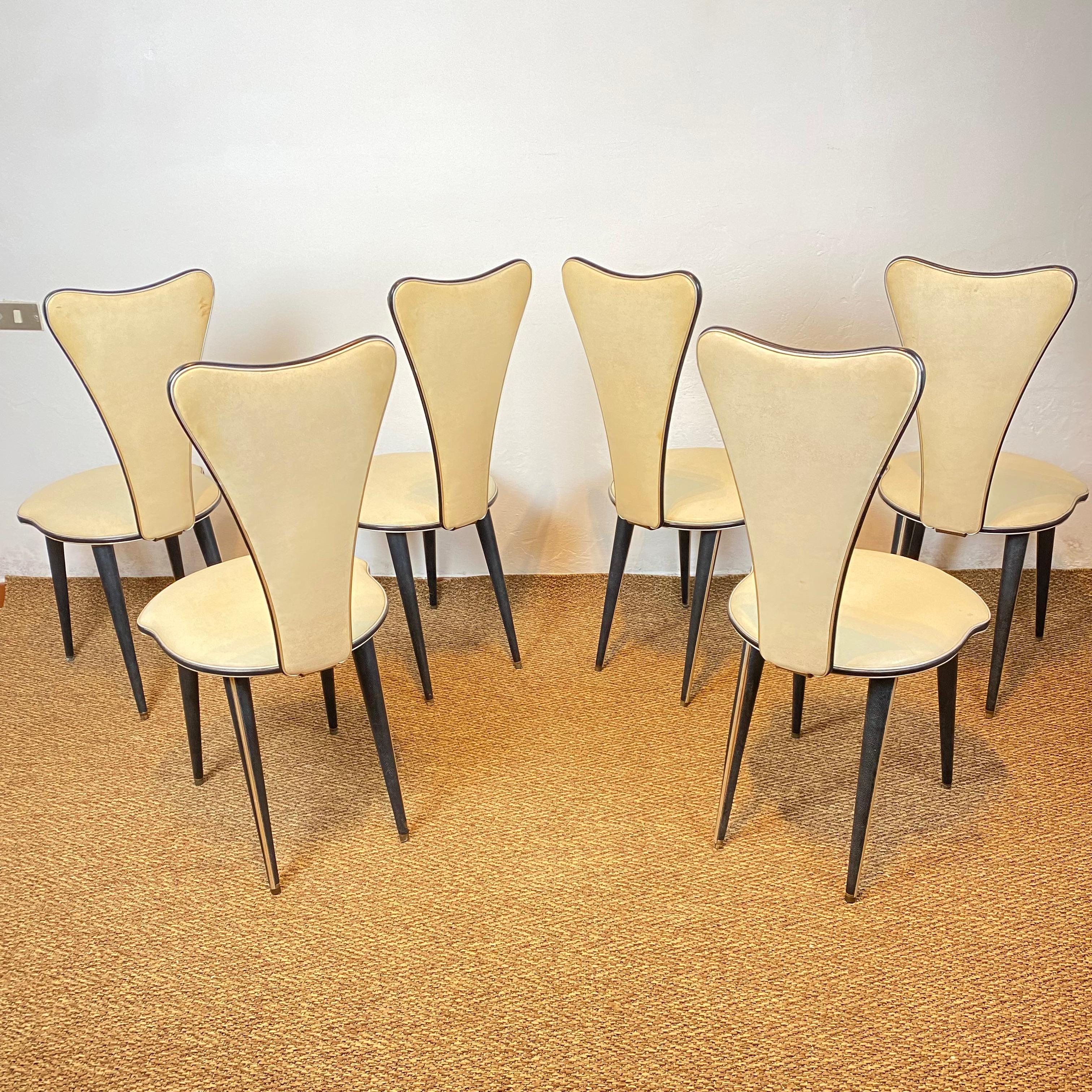 Set of Six Chairs by Umberto Mascagni, 1950s 7