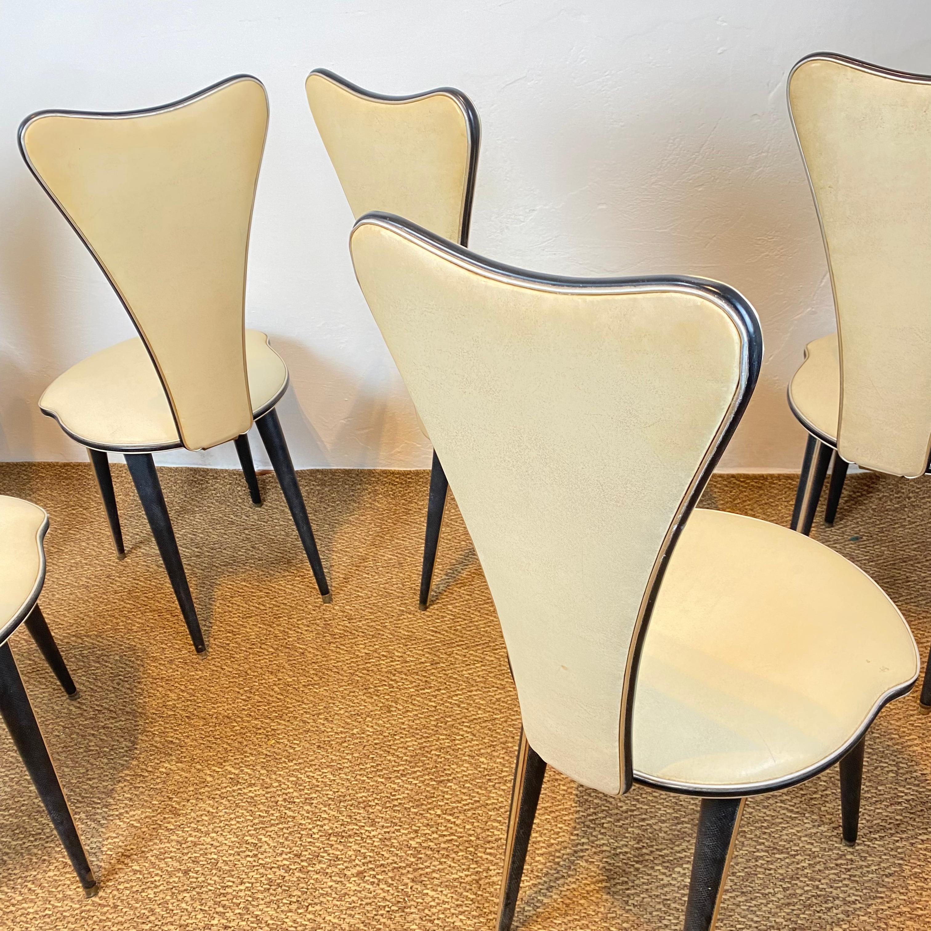 Set of Six Chairs by Umberto Mascagni, 1950s 8