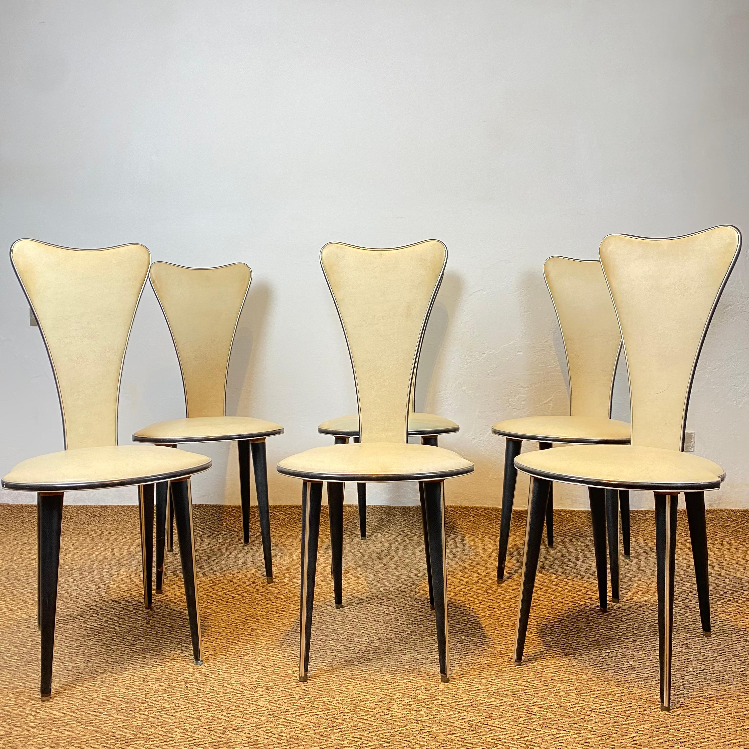 Set of Six Chairs by Umberto Mascagni, 1950s 12
