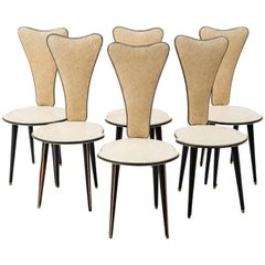 Ensemble de six chaises par Umberto Mascagni, années 1950