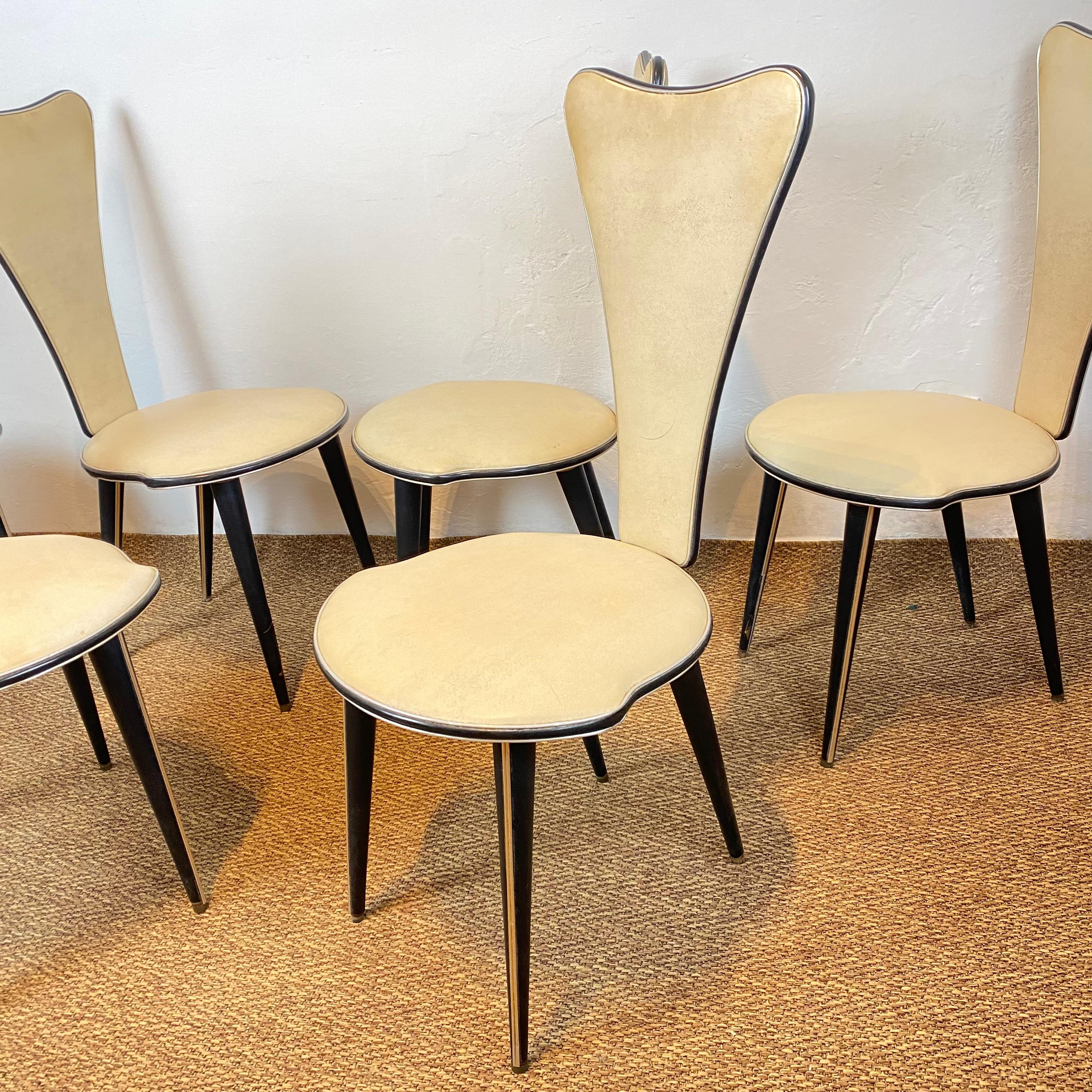 Set of Six Chairs by Umberto Mascagni, 1950s 1