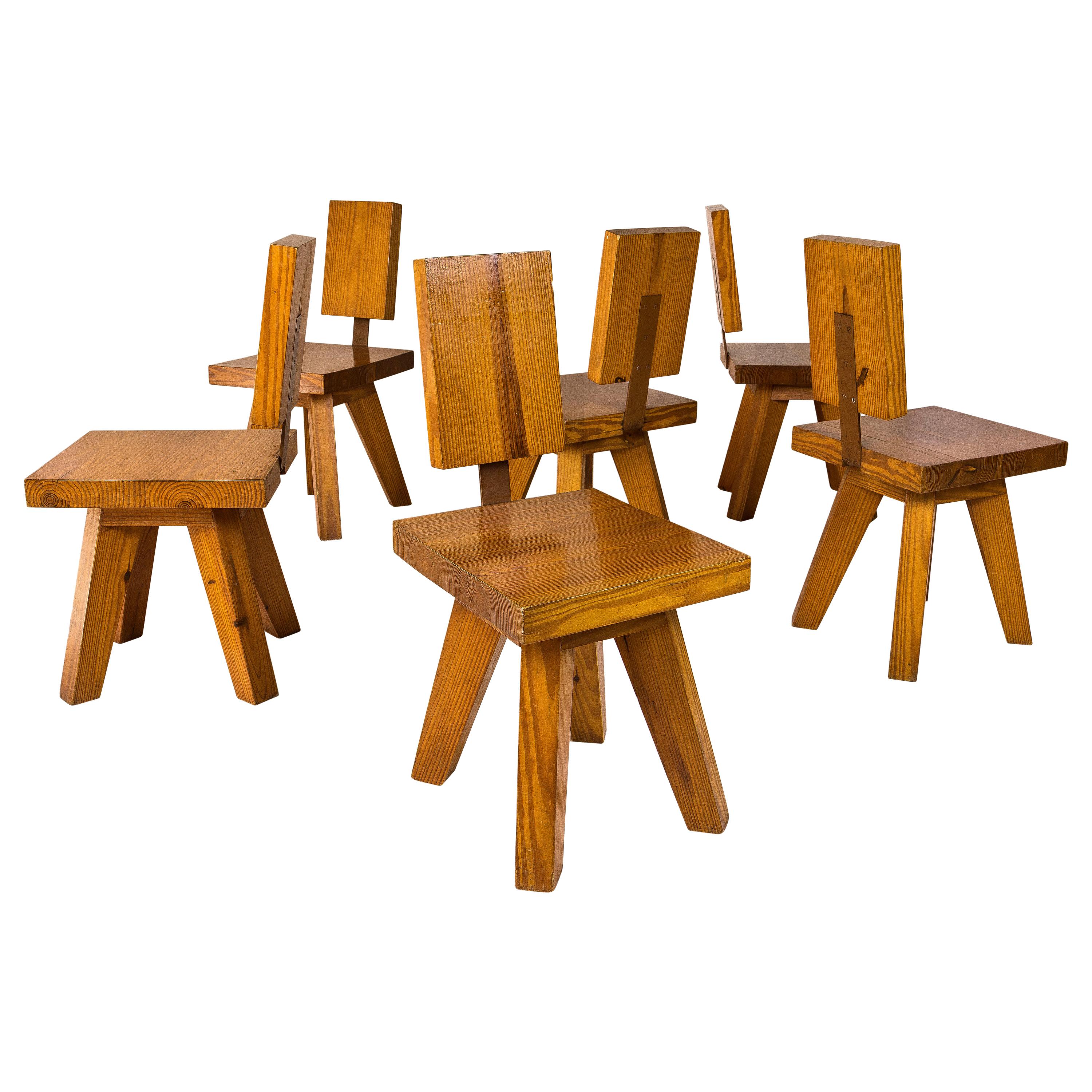 Set of Six Chairs, circa 1960, France