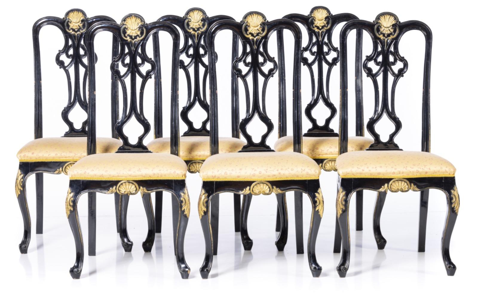 Fait main Ensemble de six chaises  Français, à partir du 20ème siècle en vente