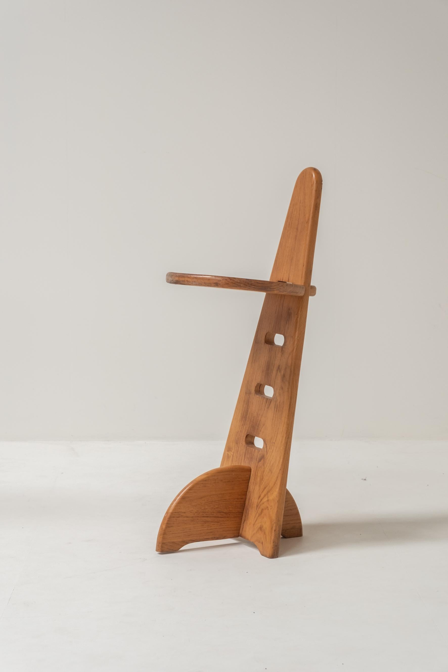 Juego de seis sillas de estilo Gijs Boelaars, altura de asiento regulable Madera en venta