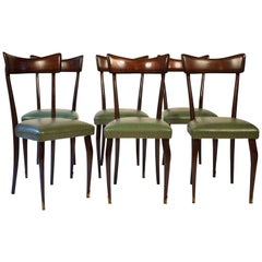 Set of Six Chairs in the Style of Ico Parisi, circa 1950