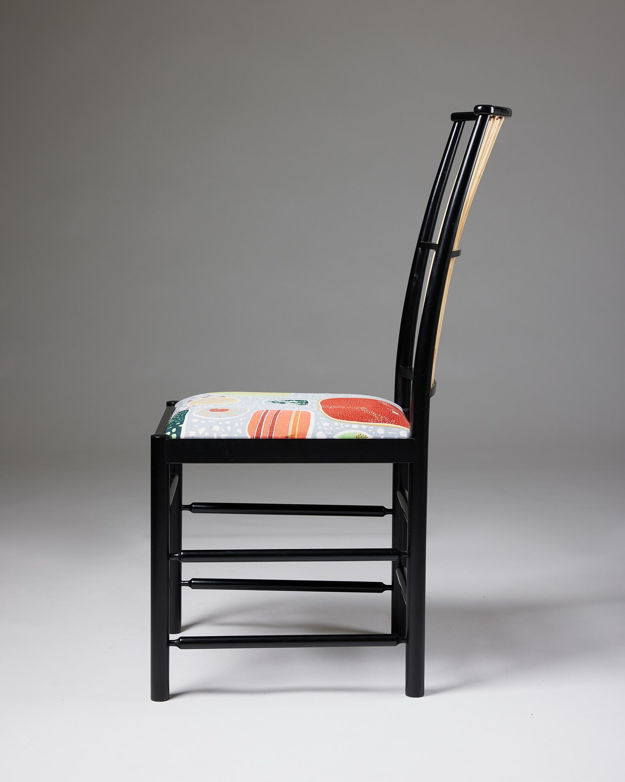 20th Century Set of Six Chairs Model 2025 Designed by Josef Frank for Svenskt Tenn For Sale