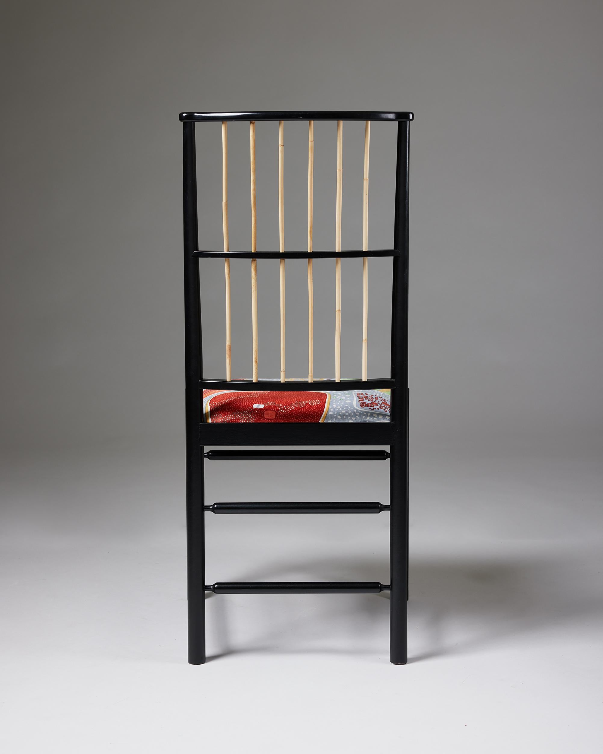 Fabric Set of Six Chairs Model 2025 Designed by Josef Frank for Svenskt Tenn For Sale