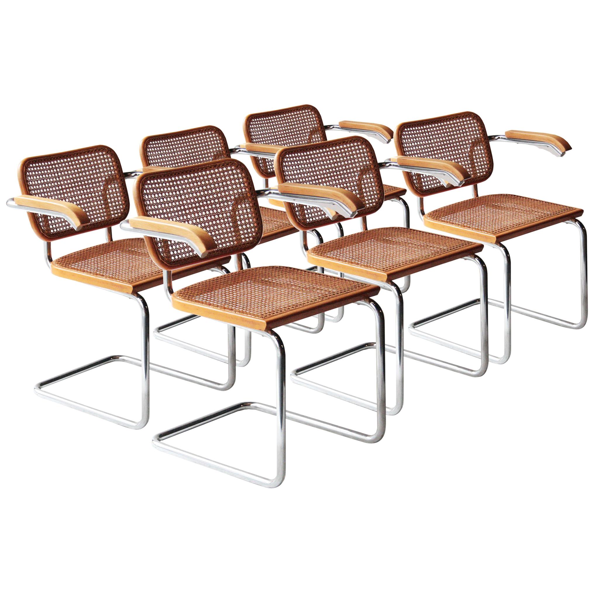 Set of Six Chairs Model Cesca B64, Italy, 1962