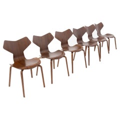 Set of six Chairs Model Grand Prix by Fritz Hansen